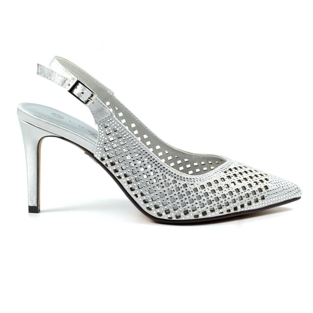 Special Occasion Shoes Elegant Boots Lunar Womens Shoe FLR065 Jai Silver