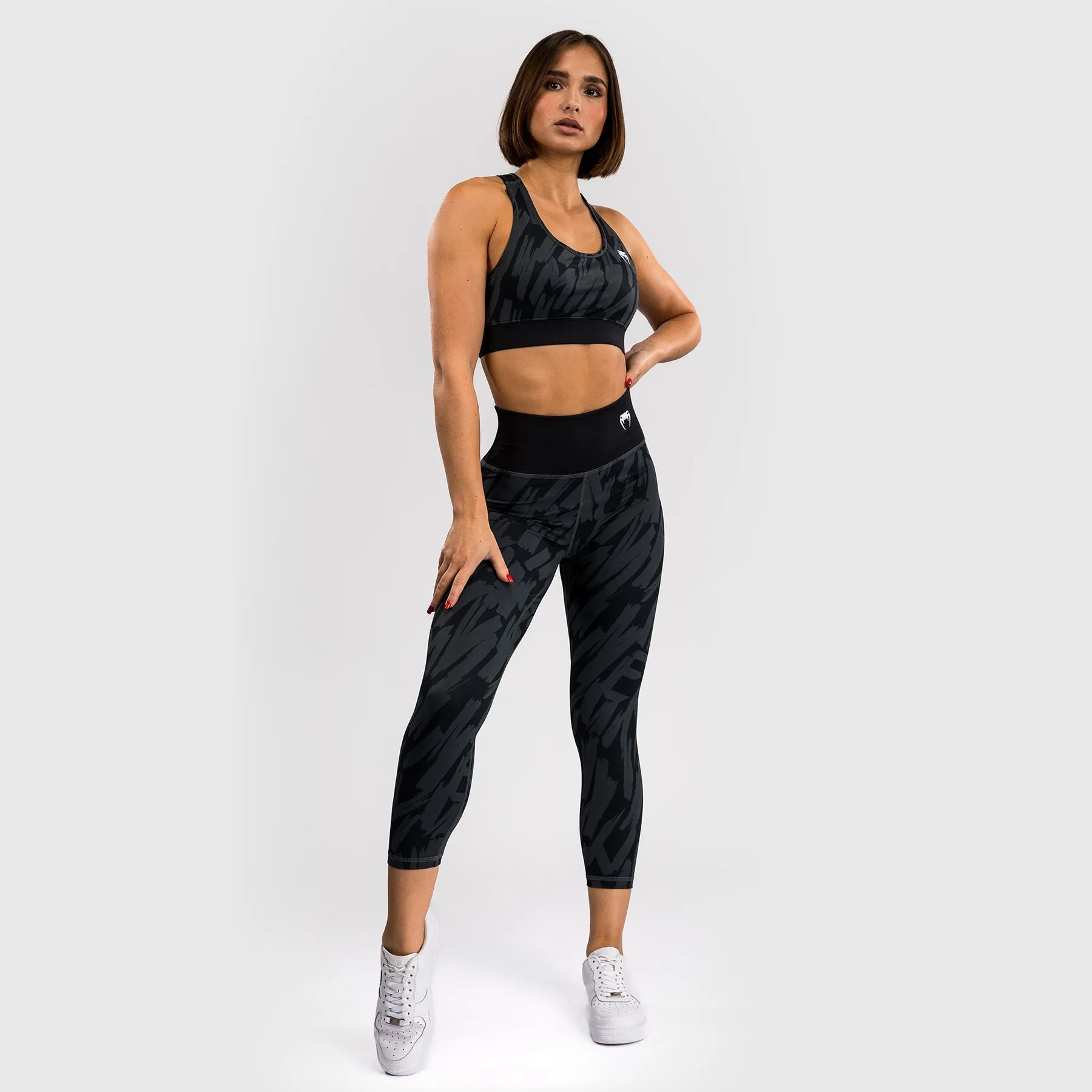 chlorine resistant Active Lifestyle Durable Stitch Venum Graffiti Women??s Full-Length Leggings - Urban Charcoal