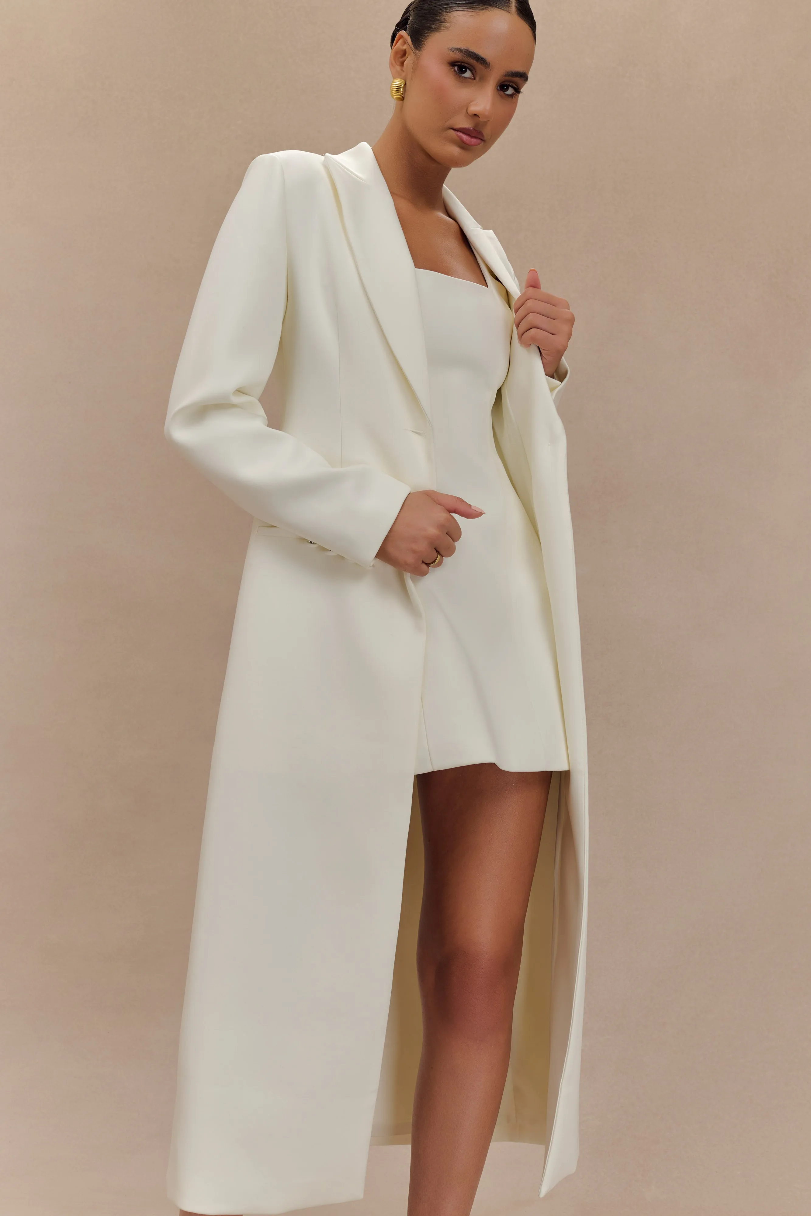 Caviar Suiting Coat - Ivory Heat Trapping Layer