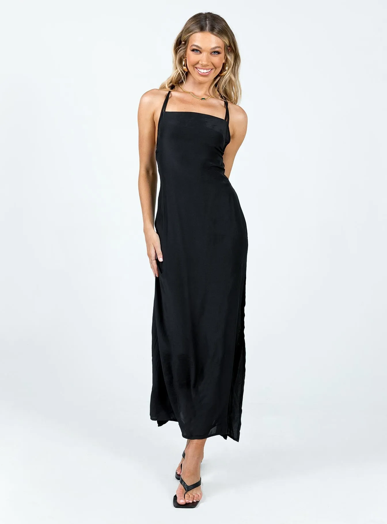 Centomo Maxi Dress Black Day Chic