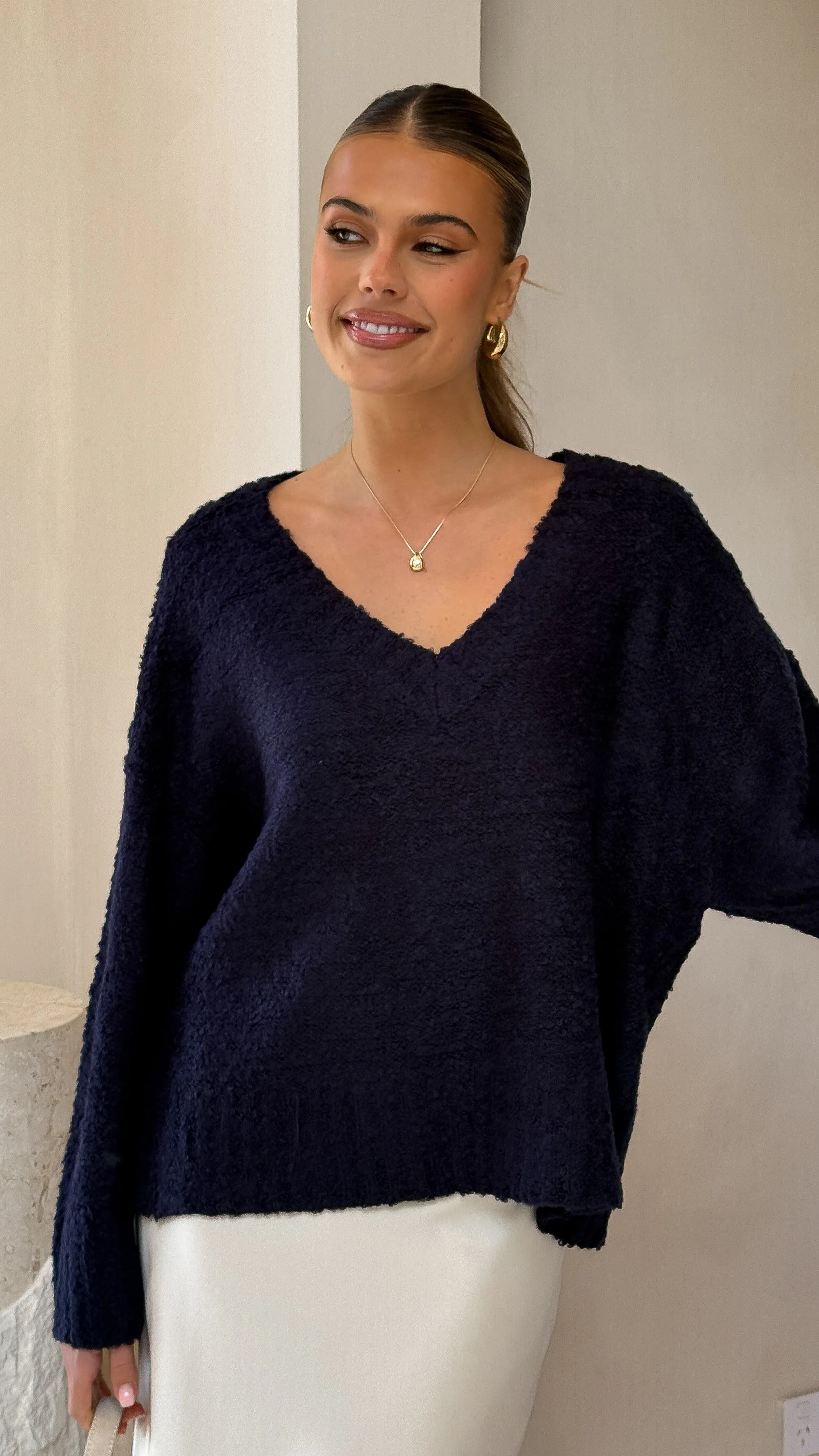 Silas Knit Top - Navy UVProtective Layer