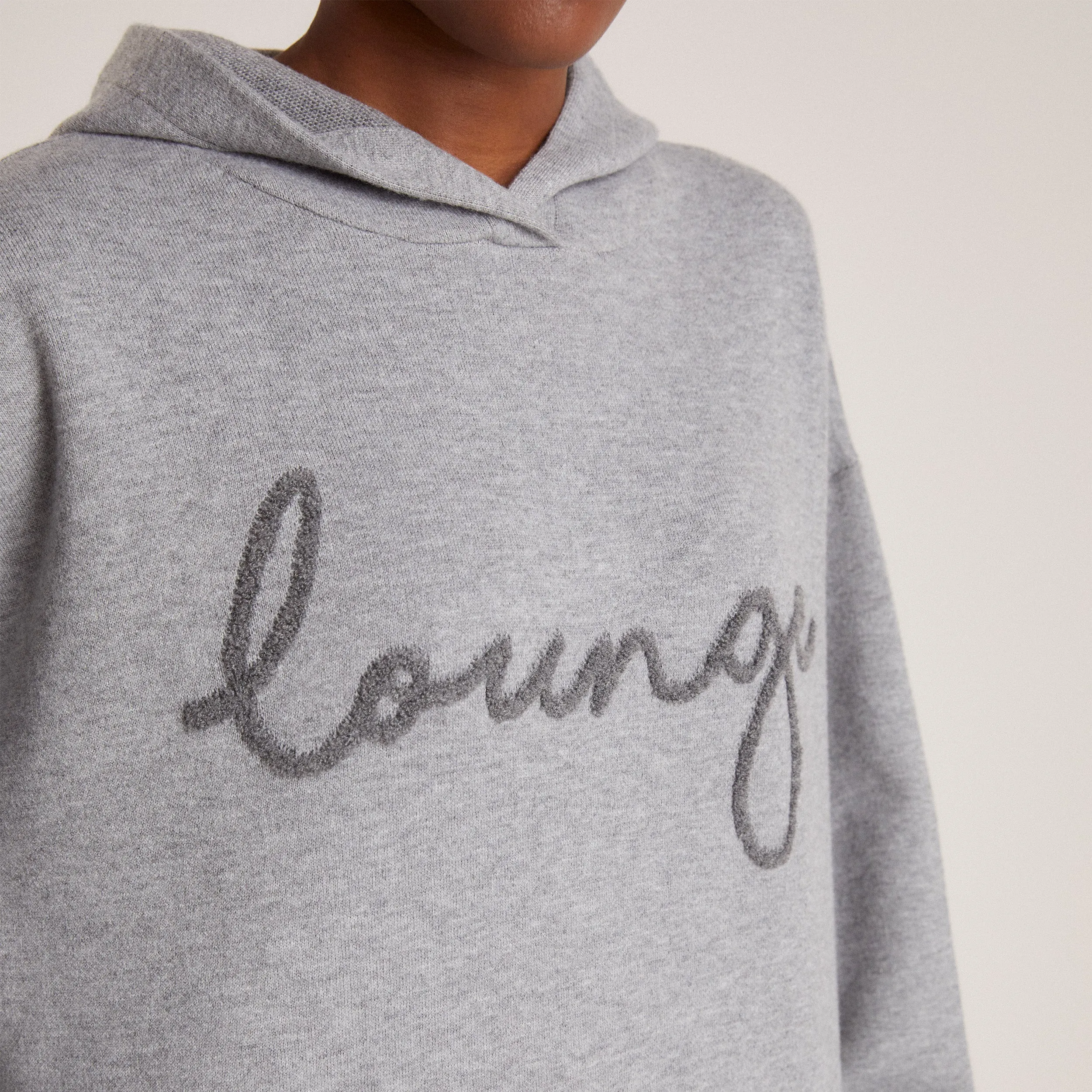 Knitted Lounge Hoodie - Grey Marl Core Minimal Festival Outfit