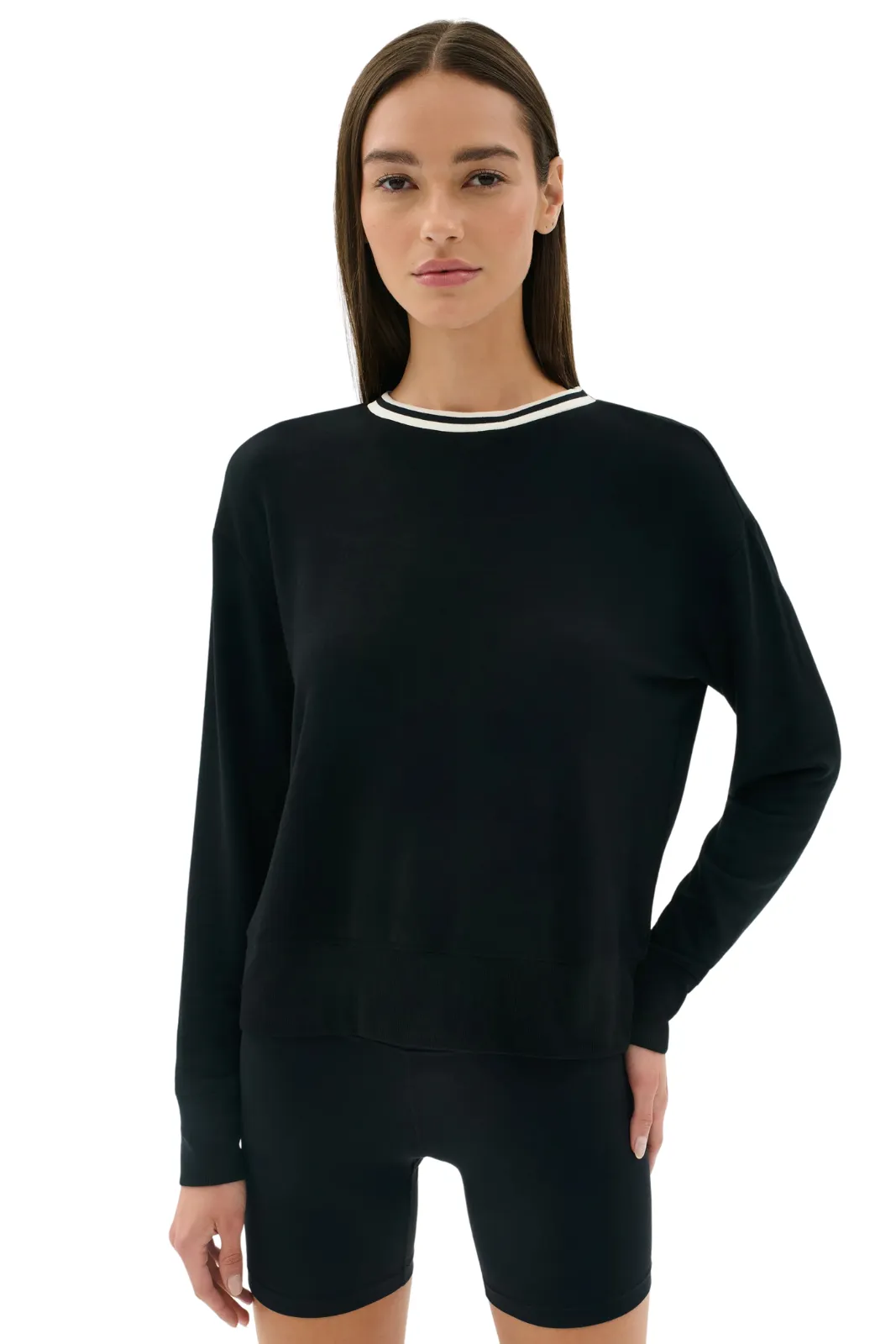 Urban Minimal Sonja Fleece Sweatshirt - Stripe