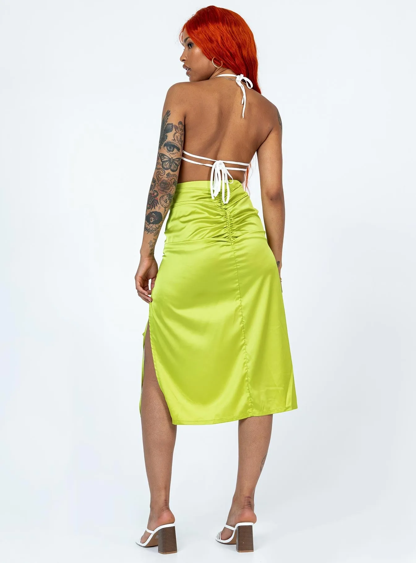 Midi length Siesta Midi Skirt Green