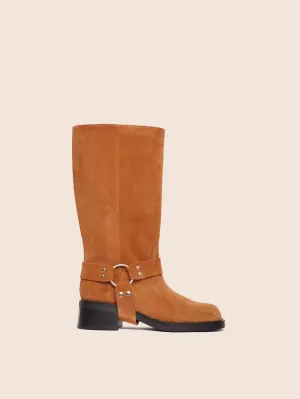 Lucca Honey Suede Boot Smooth Texture Weekend Ready