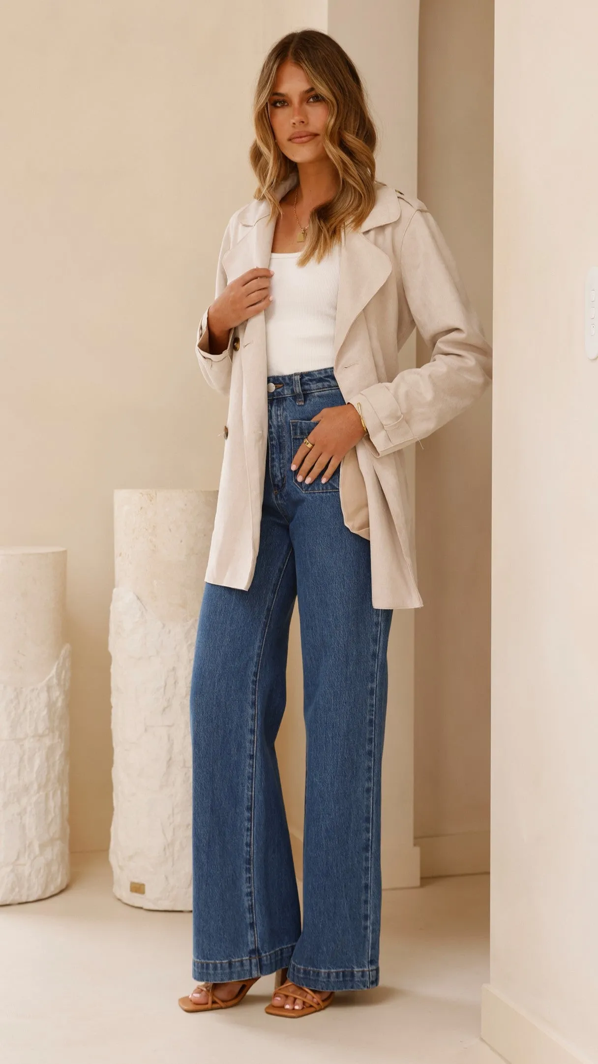 Multi Layer Construction Jaya Coat - Natural