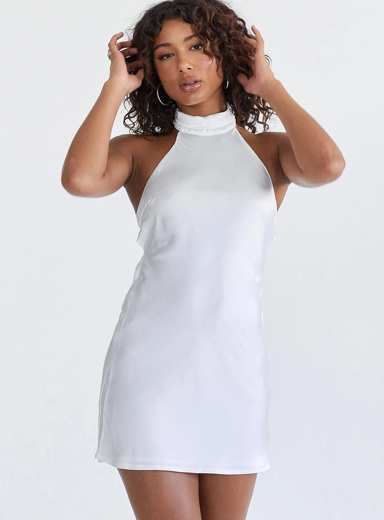 and Effortless fit dress. Take Me Back Mini Dress White