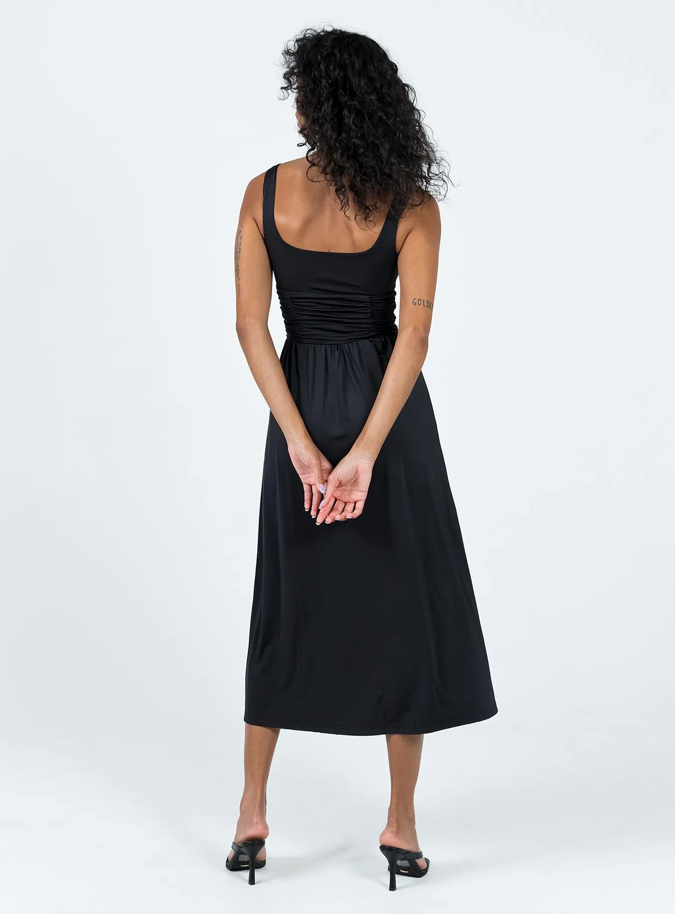Braddon Midi Dress Black Travel-Style Bold Style