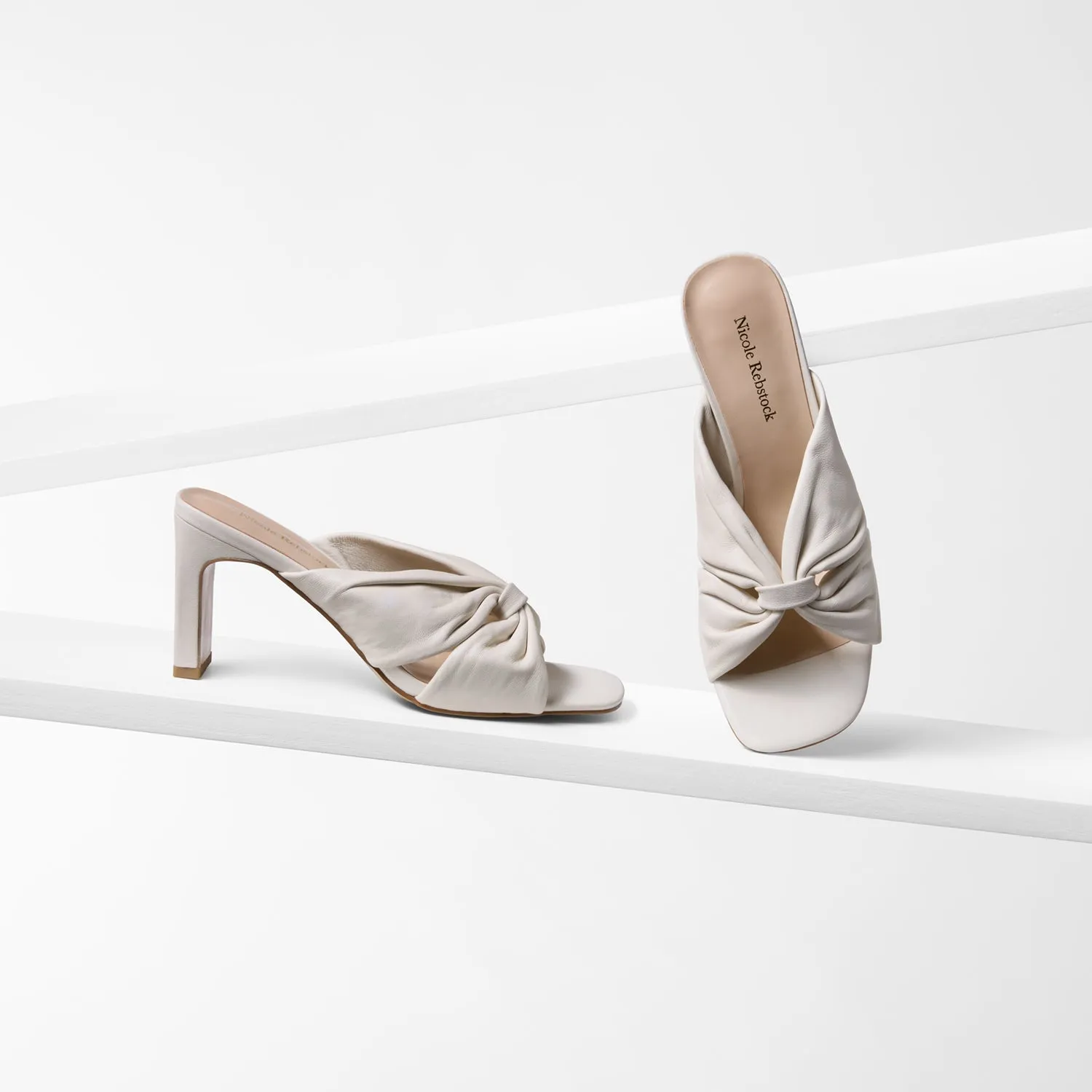 Heel shoes Luxe Sandals Valerie Sandal Heel | Ivory Leather