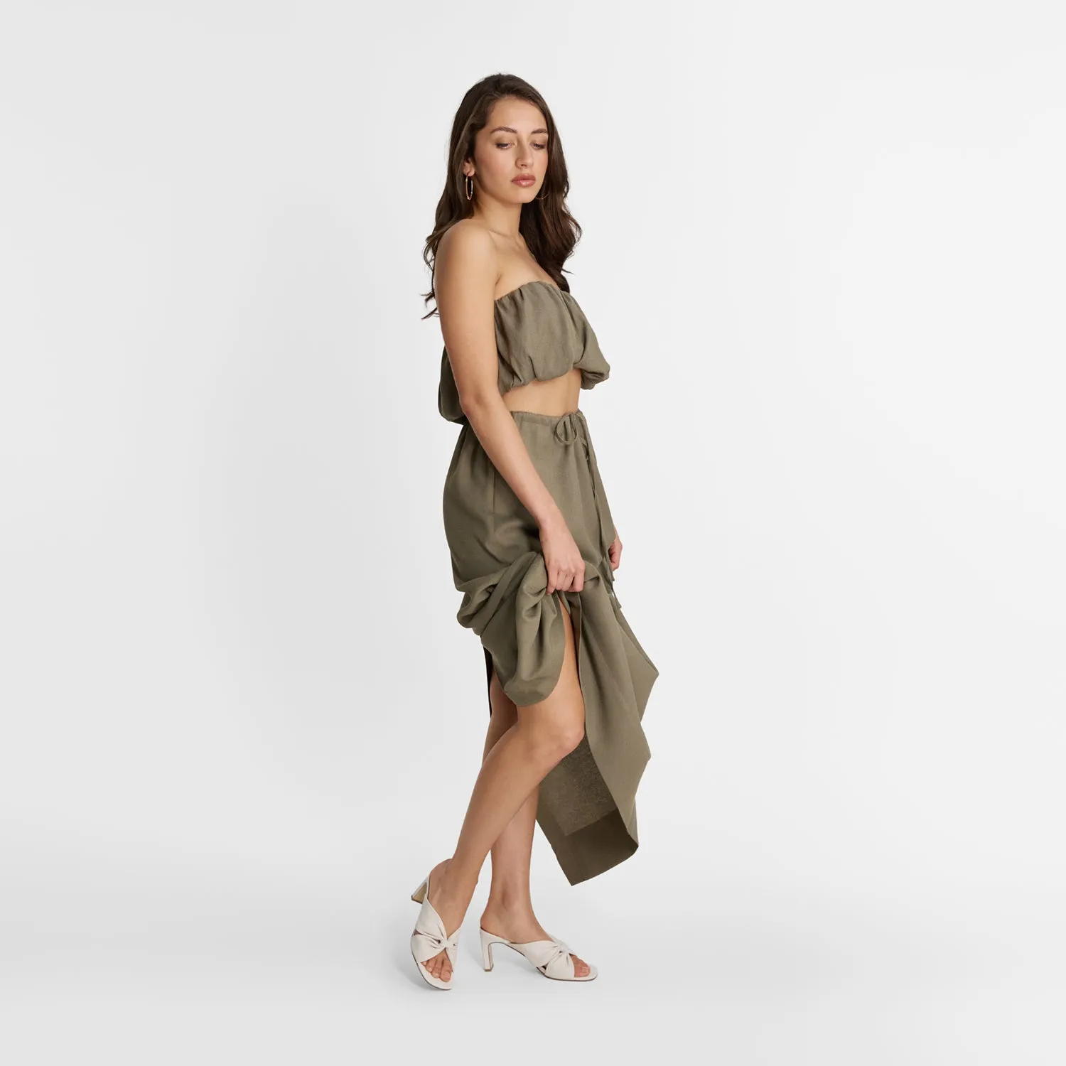 Soft Interior Comfy Sandals Valerie Sandal Heel | Ivory Leather