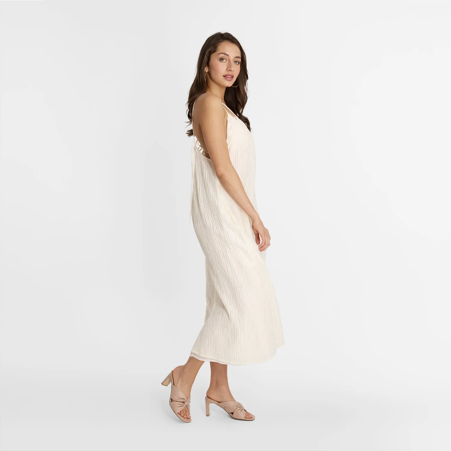 Neutral Style Valerie Sandal Heel | Nude Leather