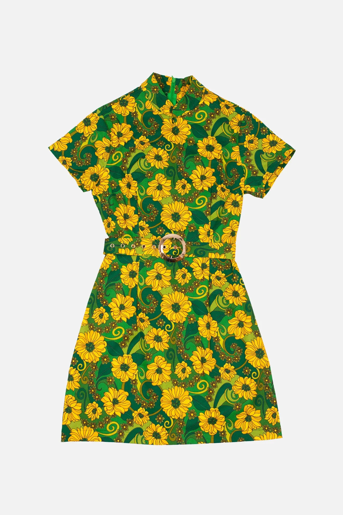 Classy Look Air Beauty Exclusive 'Lulu' Ivy Green Sunflower - Dress
