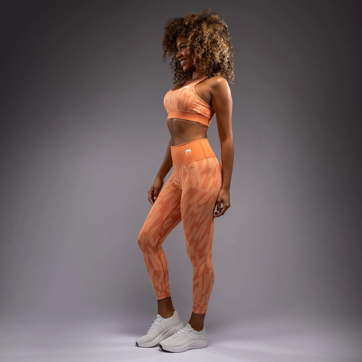 Comfort Base Yoga Class Beginner Level Venum Graffiti Women??s 7/8 Leggings - Velvet Apricot