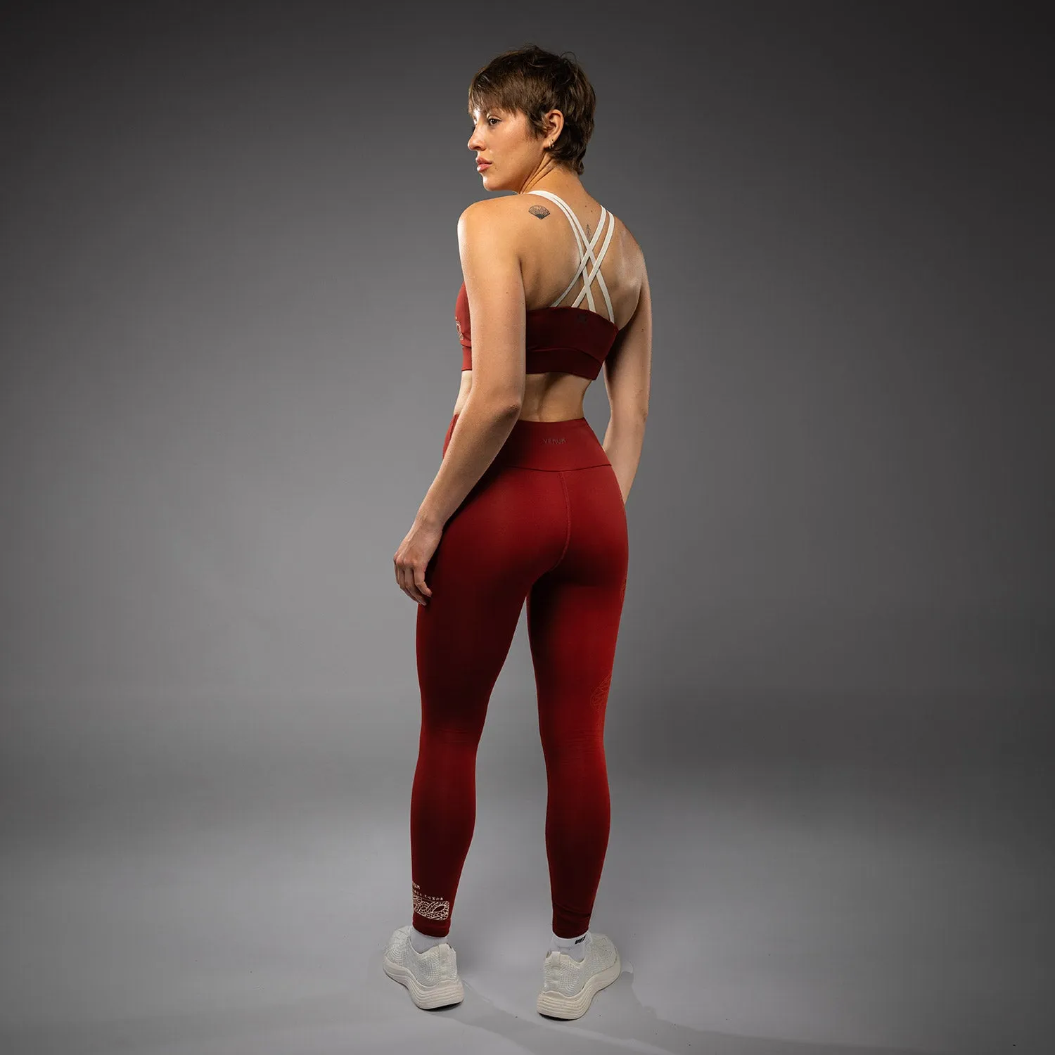 Venum Serpenti Women??s Leggings - Burgundy/Ivory All Style Smooth Finish