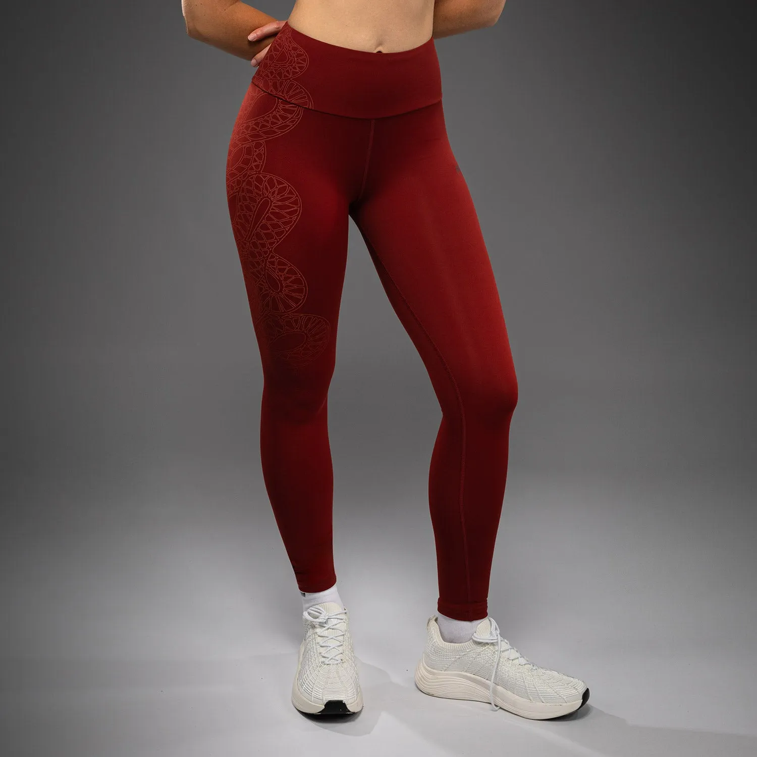 Venum Serpenti Women??s Leggings - Burgundy/Ivory Feminine Fit Comfortable and stylish