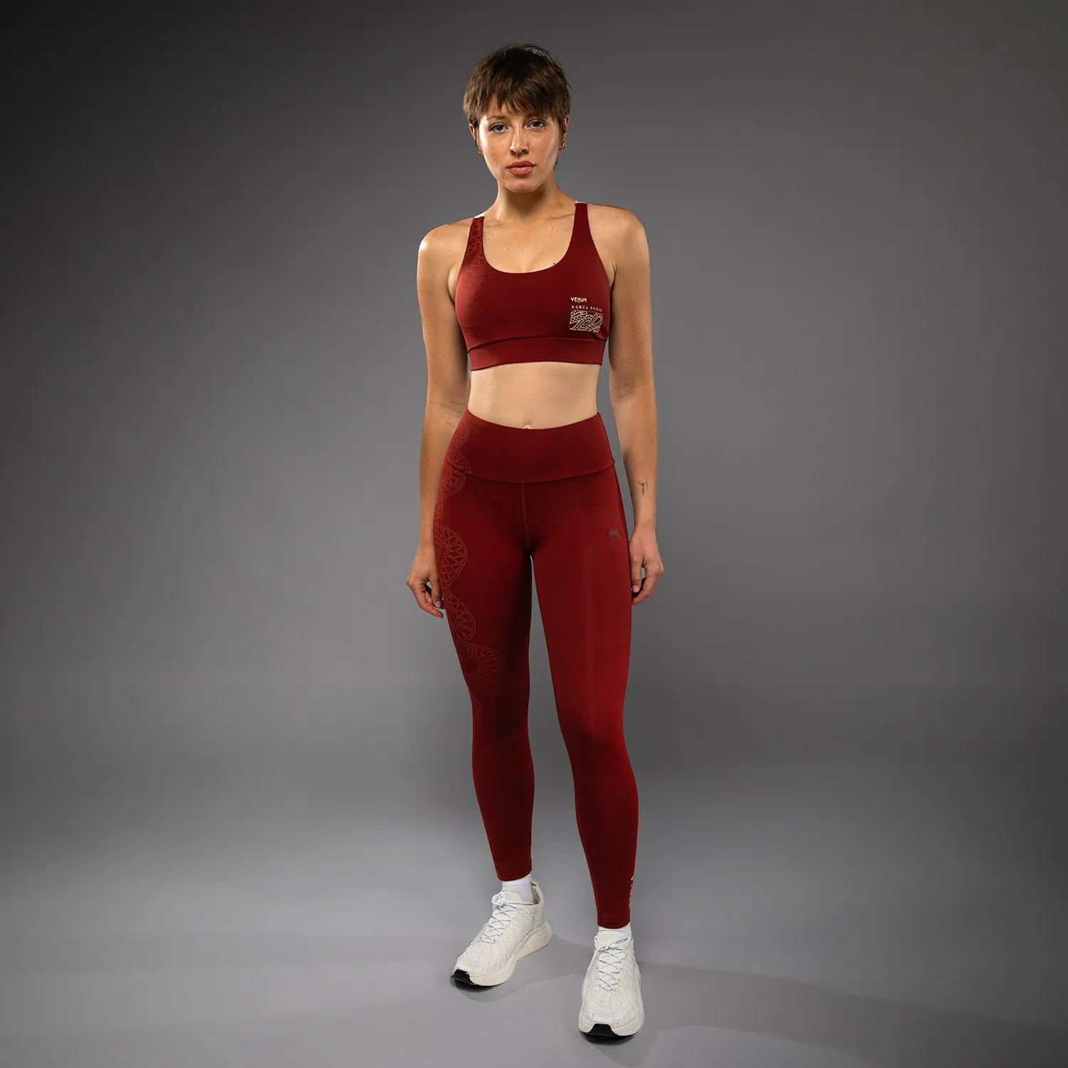 Neutral Wear Venum Serpenti Women??s Leggings - Burgundy/Ivory