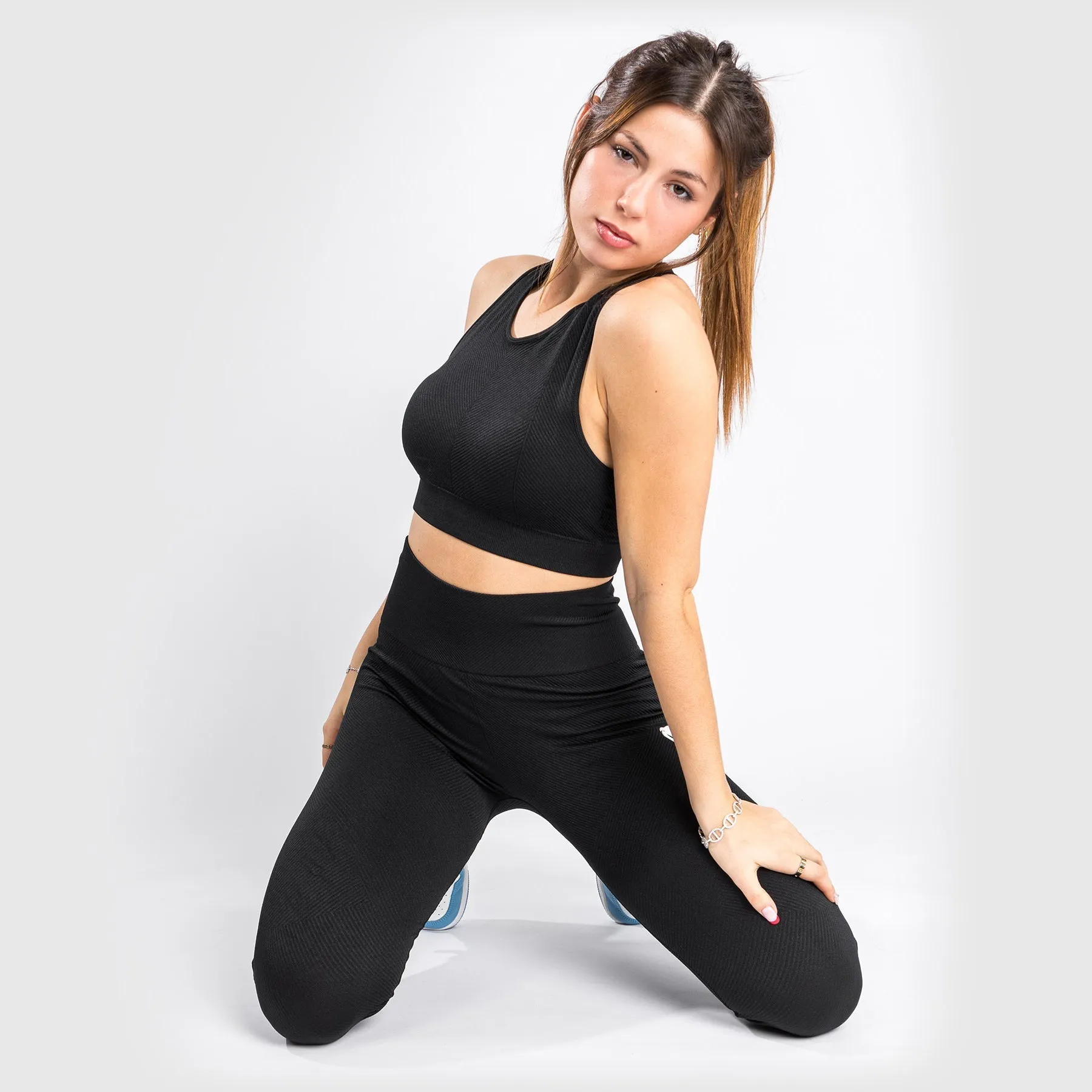 Venum Sparring  Seamless Leggings - For Women - Black elastic waistband