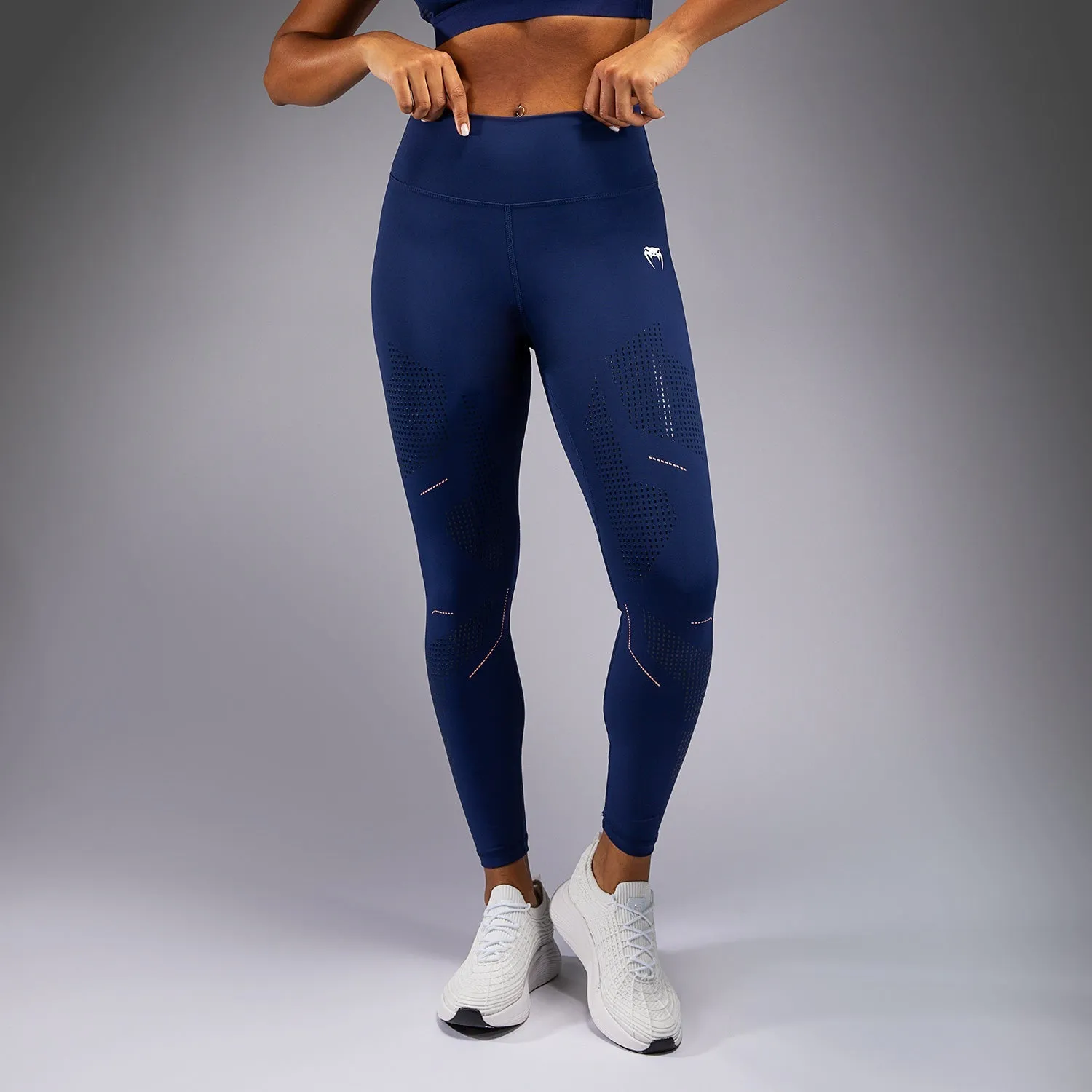 Venum Technical 3.0 Women??s Leggings - Night Blue Breathable Fabric Beach Walk Knee Articulation Tech