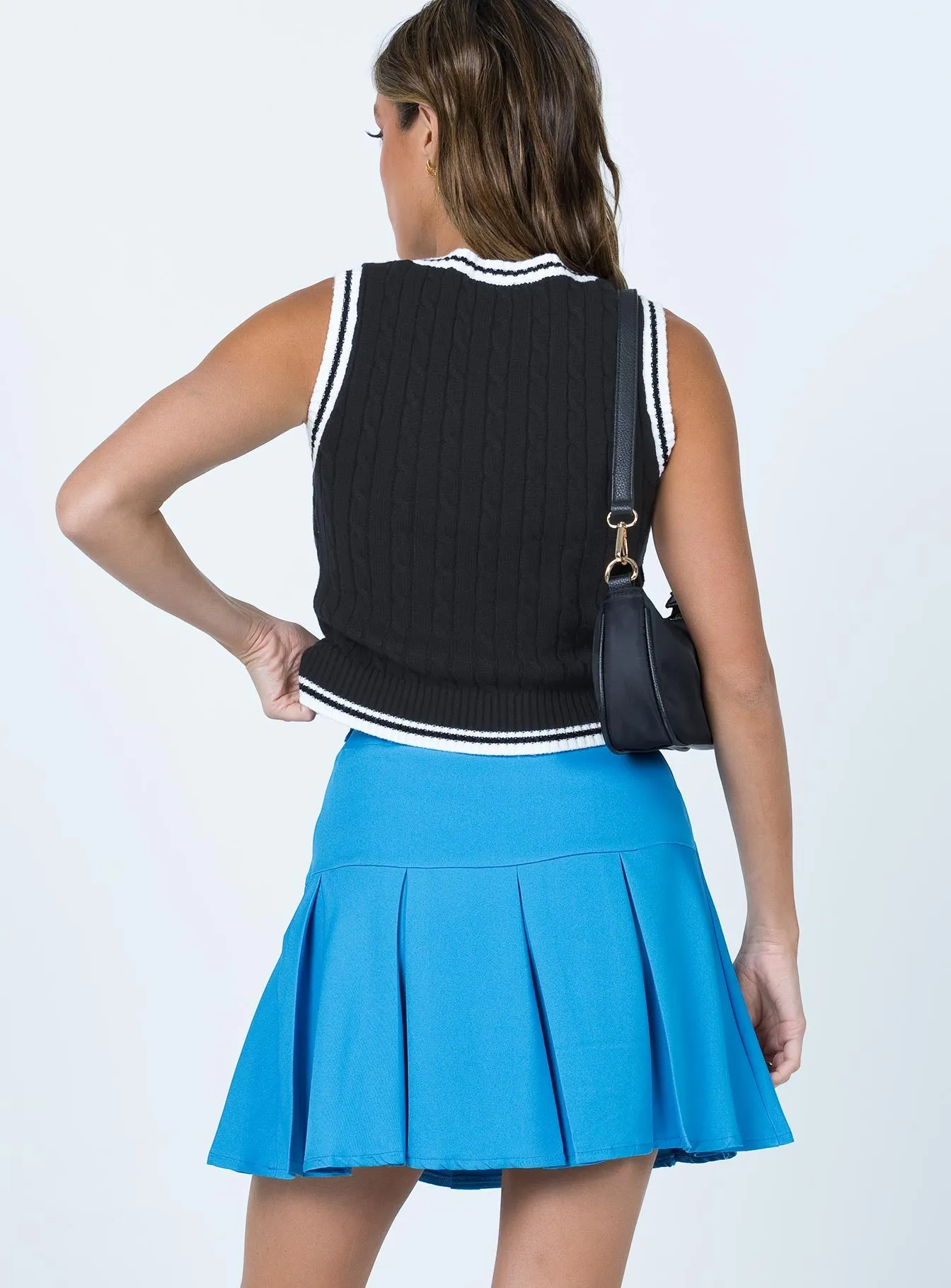 Aidy Mini Pleat Skirt Blue Casual Moments Functional Detail