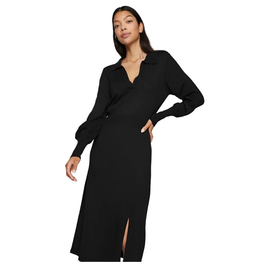 Vila Womens Comfy L/S Knit Dress Black Adventure Ready