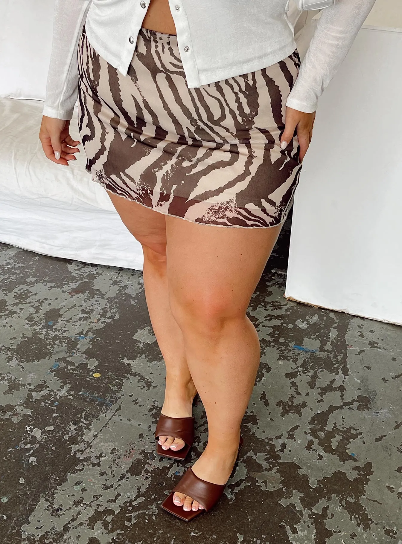 Crossback Strap Vincent Mini Skirt Curve