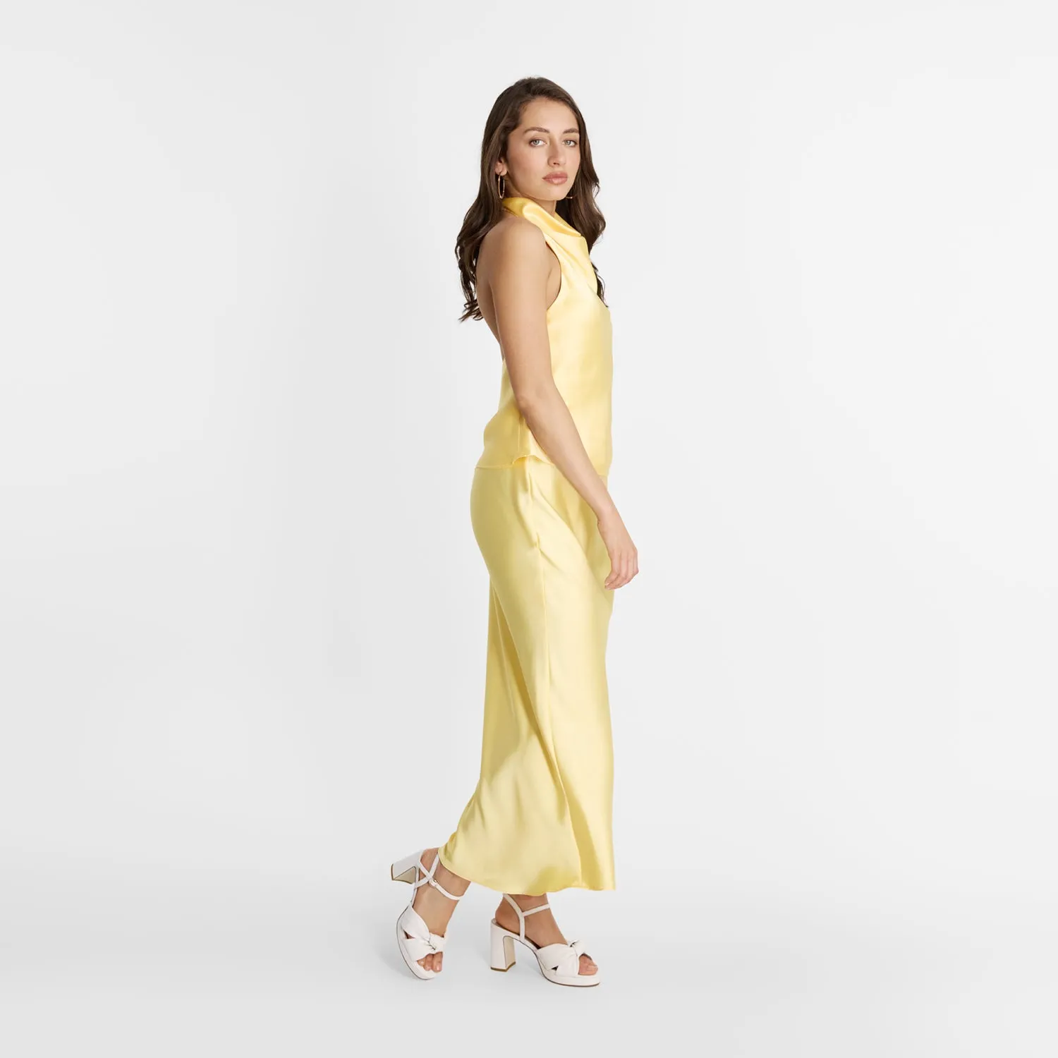 Kate Sandal Heel | Cream Leather Energetic Mood Padded collar