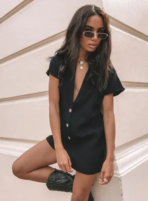 Polished Cut Versatile Layer Wear Vixen Playsuit Black
