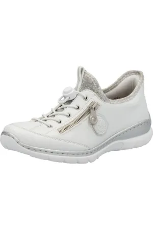 Rieker ladies trainer L32F1-80 in White Comfortable