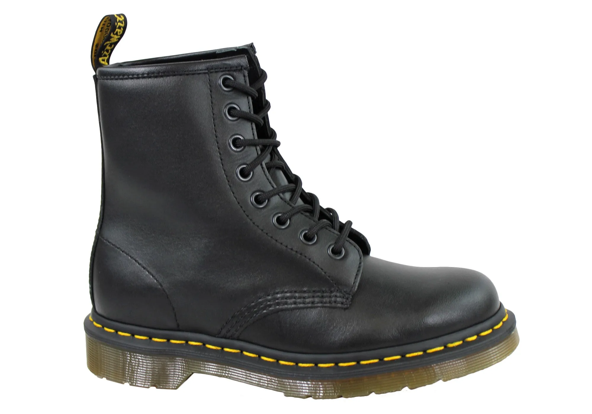 Dr Martens 1460 Black Nappa Leather Lace Up Comfortable Unisex Boots Hard Trail