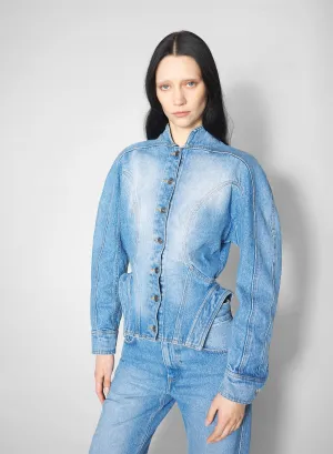 sculptural blue denim jacket MultiAngleVentilation