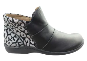 Smart Footwear Flex & Go Katrina Womens Comfort Leather Ankle Boots Made In Portugal