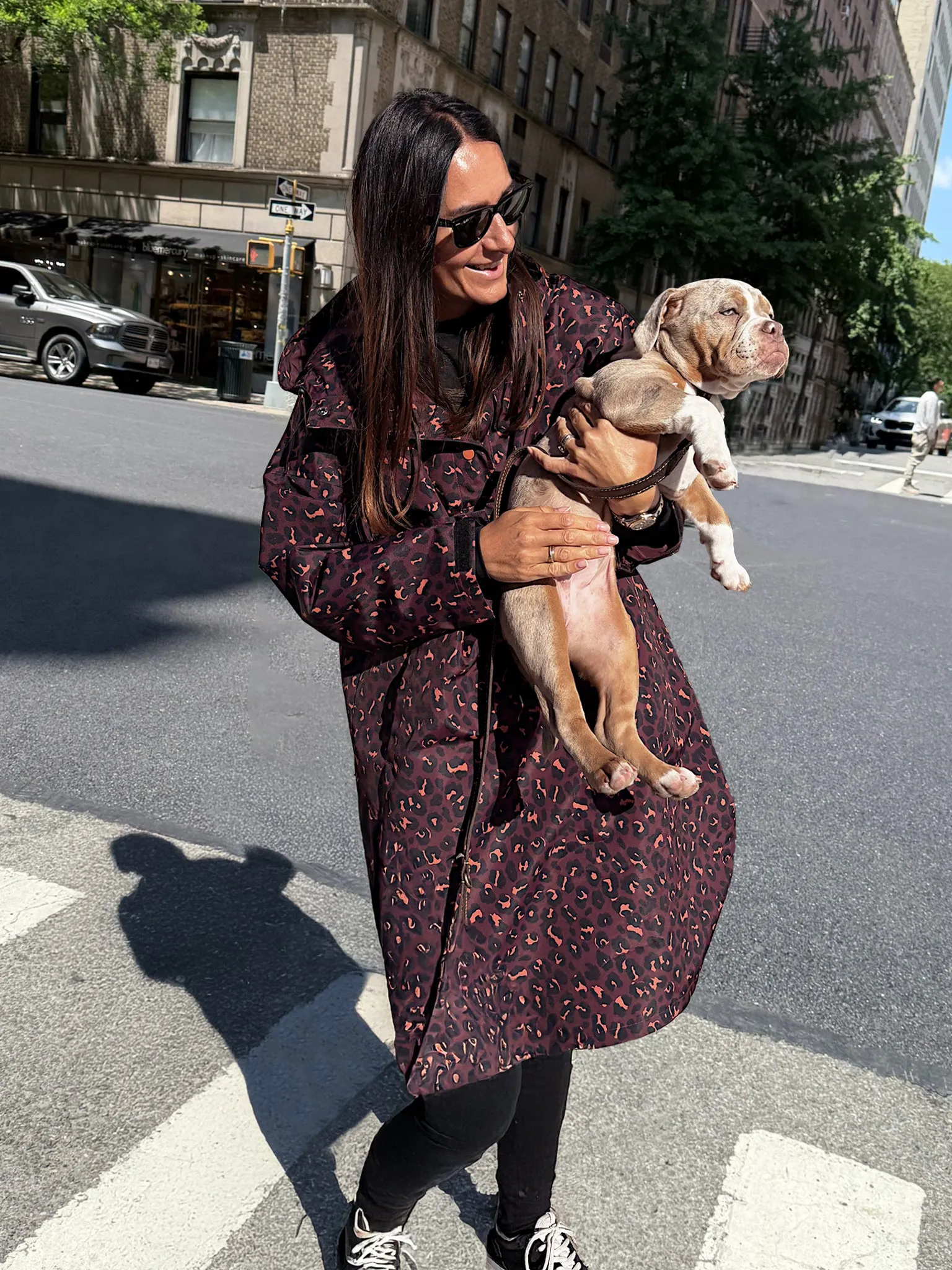 Articulated Knees Leopard Rain Mac