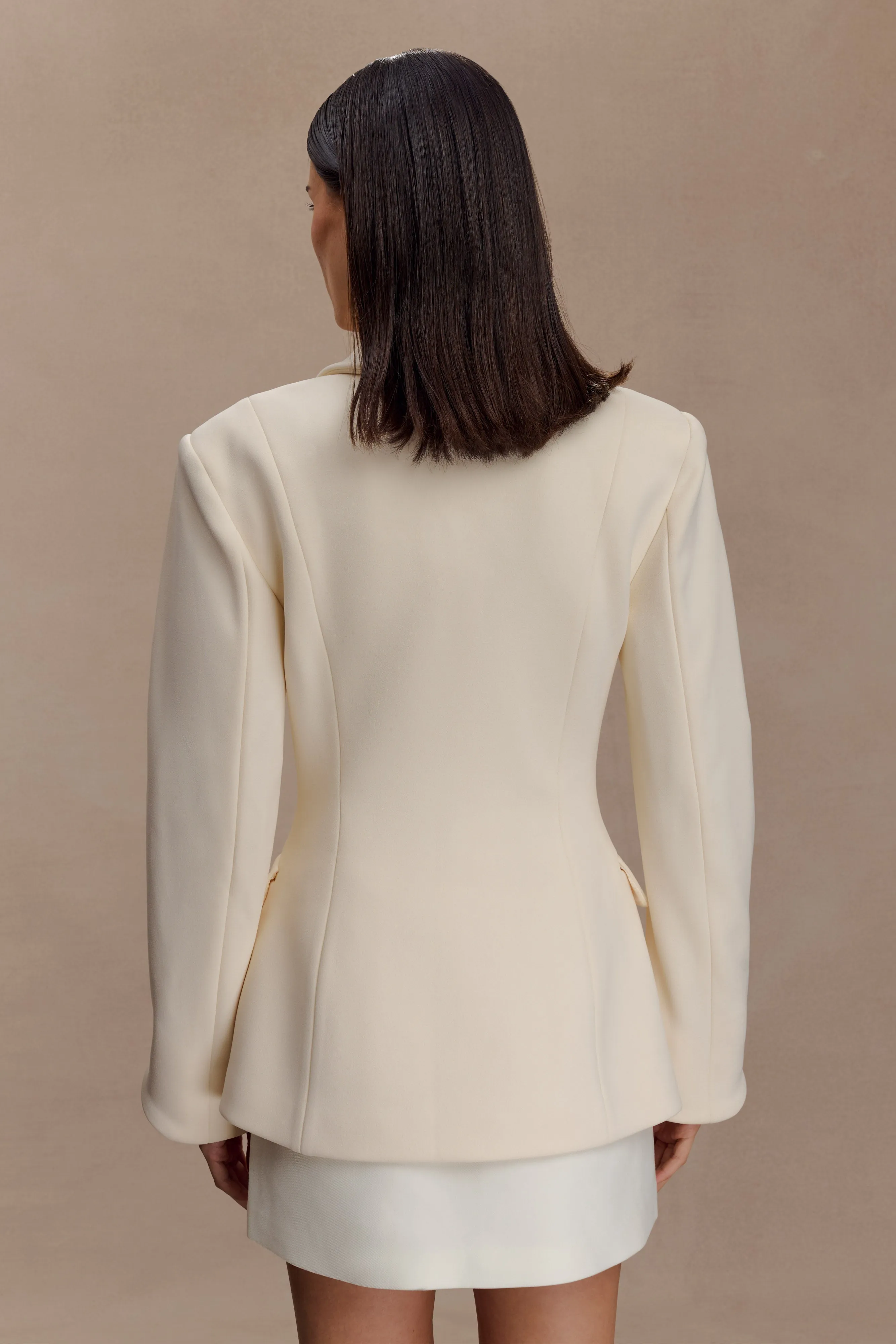 Wesley Structured Blazer - Buttercream Neutral palette