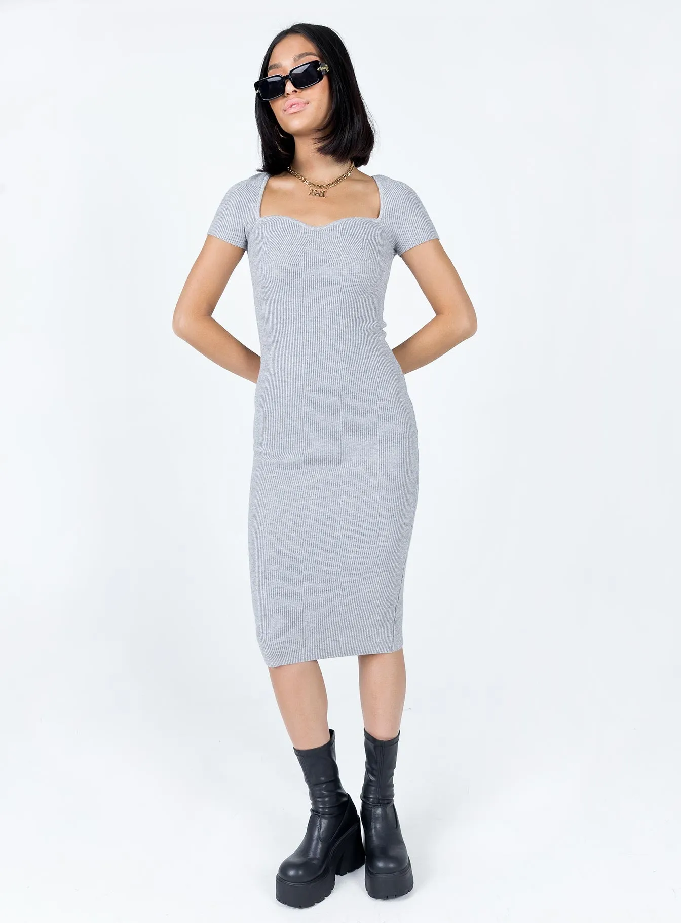 Ellisen Midi Dress Grey All Look
