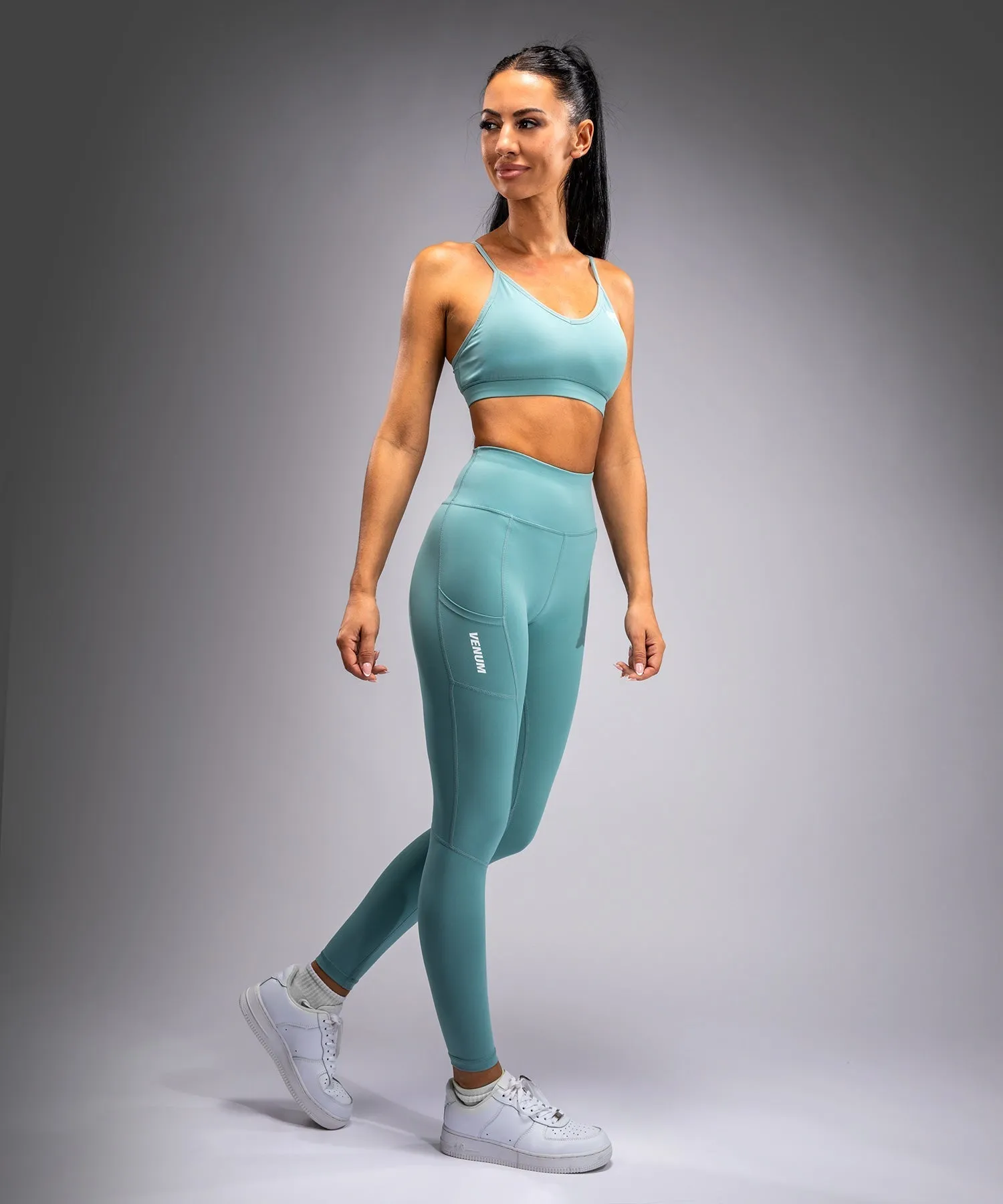 Venum Essential Women's Performance Leggings - Aqua Green Daily Style Fit Boost
