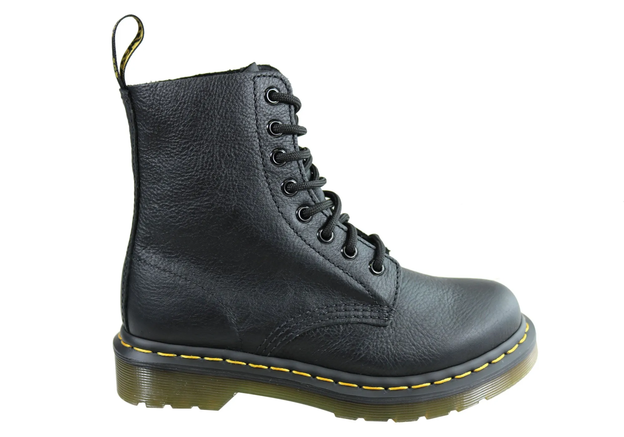 Dr Martens 1460 Pascal Virginia Womens Leather Fashion Lace Up Boots Protective Finish Comfort Seeker Waterproof Trail Exploration
