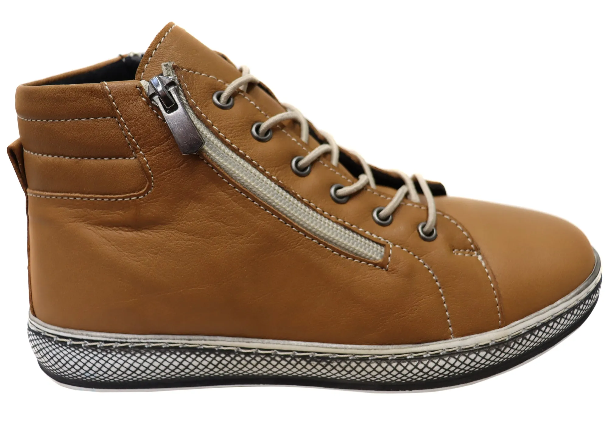 Orizonte Akari Womens European Comfortable Leather Ankle Boots Comfort Lining Mountain Climber Eco Material Hiking Trails