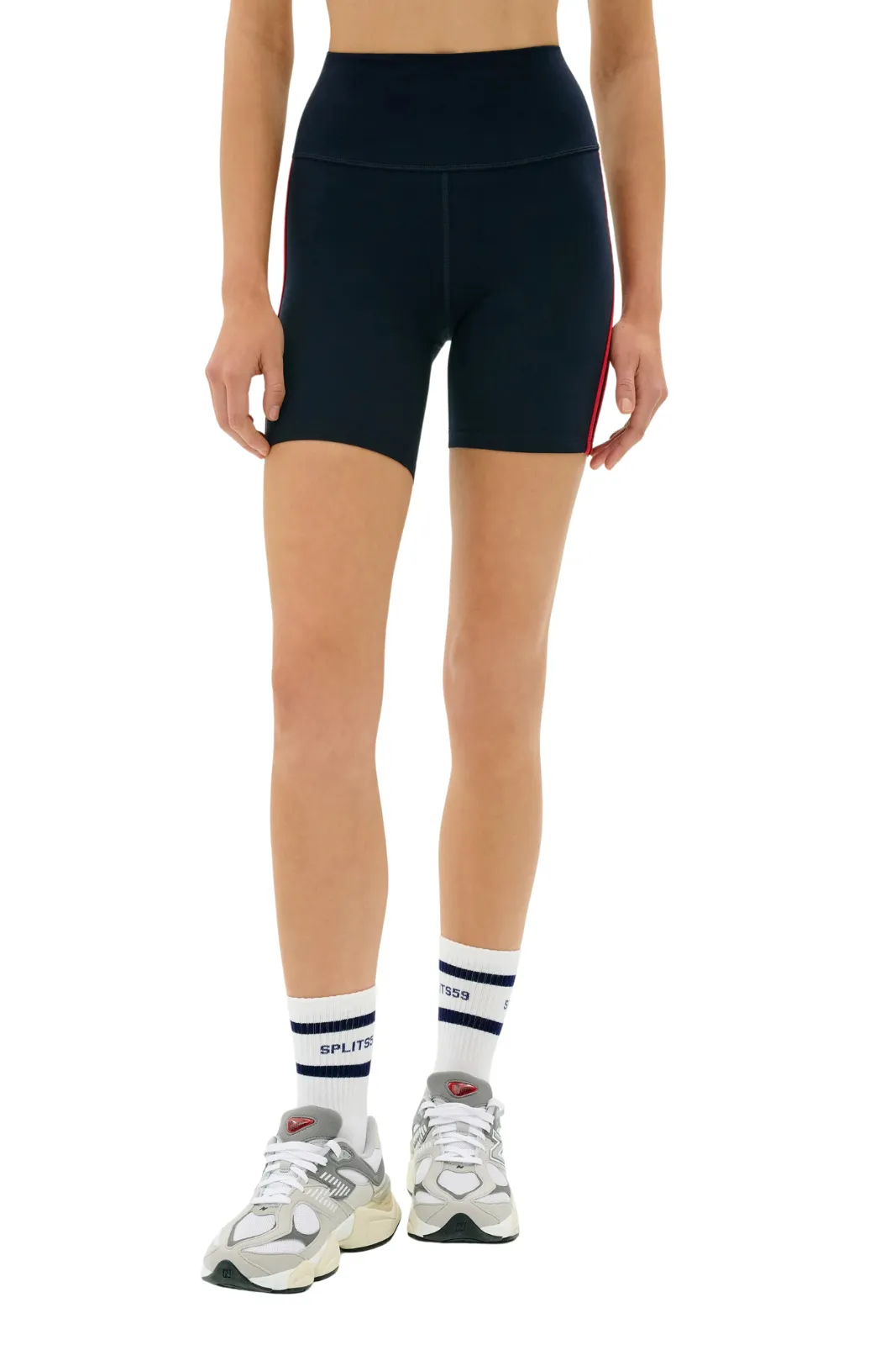 Ella HW Airweight Short, Indigo/Pirate Red Parka