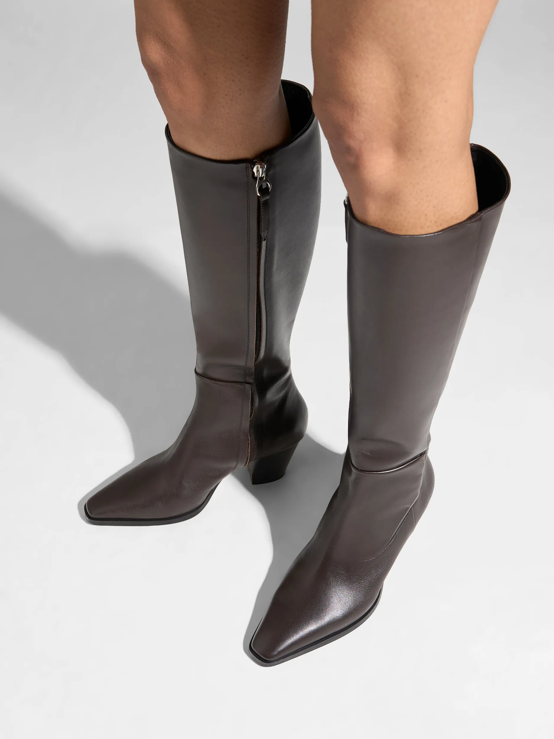 Cushioned Step Urban Traveler Simple Look Minerva High Cowboy Boots