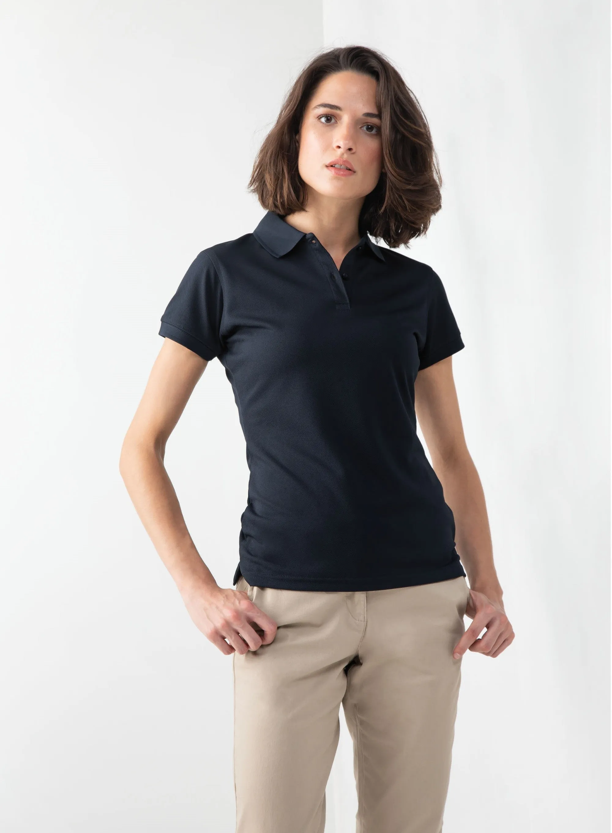 Womens Coolplus Polo Shirt | BLACK Everyday Look Wear easygoing look