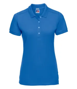 Sporty Chic Stylish Comfort Women's Stretch Polo | AZURE BLUE
