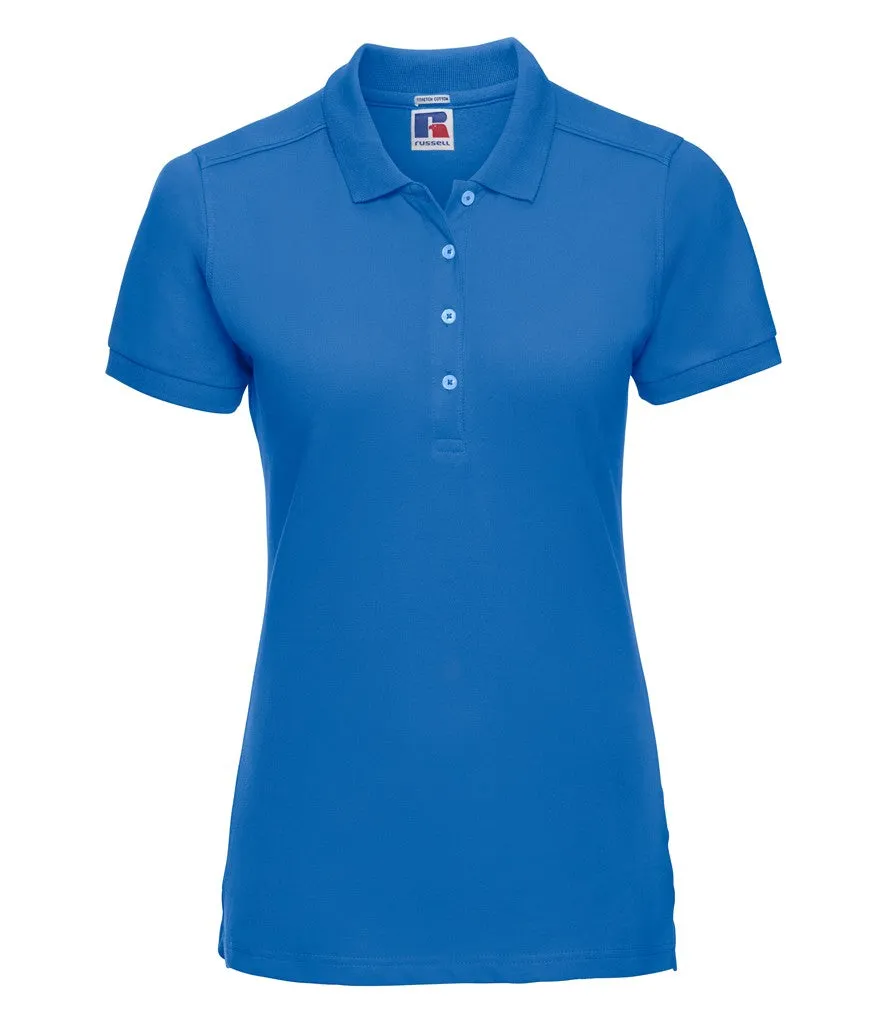 Sporty Chic Stylish Comfort Women's Stretch Polo | AZURE BLUE