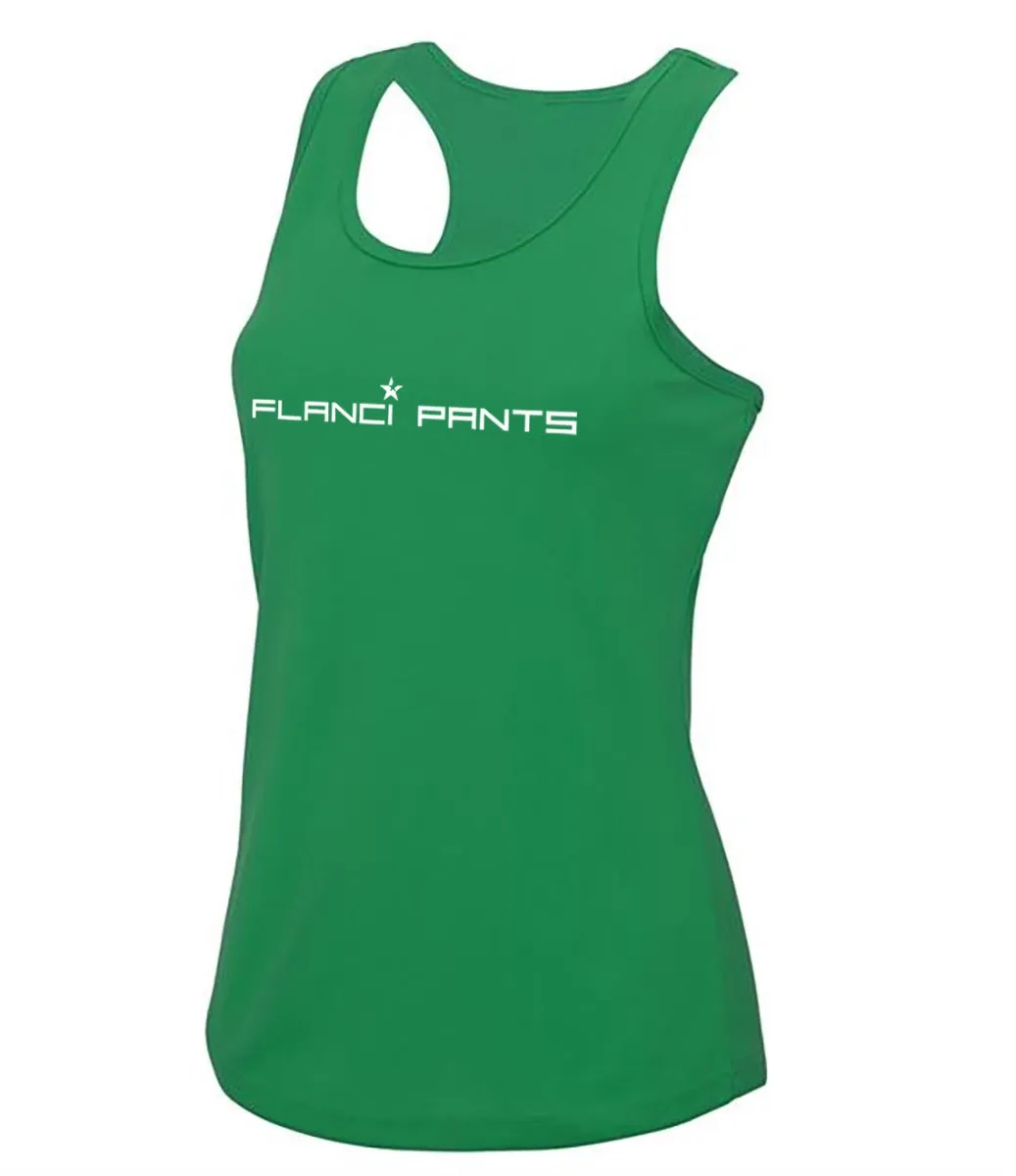 Drop Shoulder Design Women's Vest | FLANCI Pants High Viz | Green