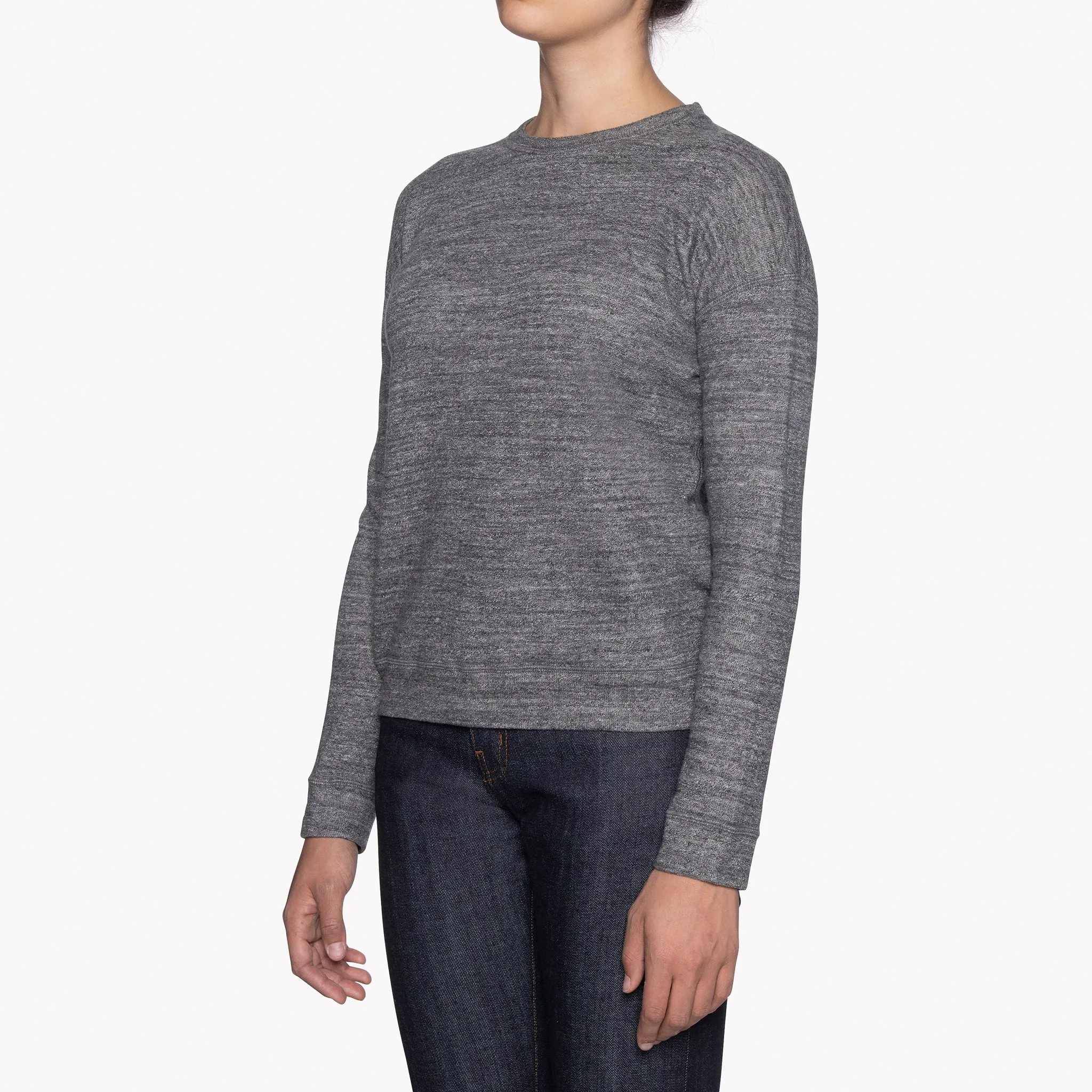 Women's -  Weekend Crew - Vintage Doubleface - Charcoal product mass produced efficiency