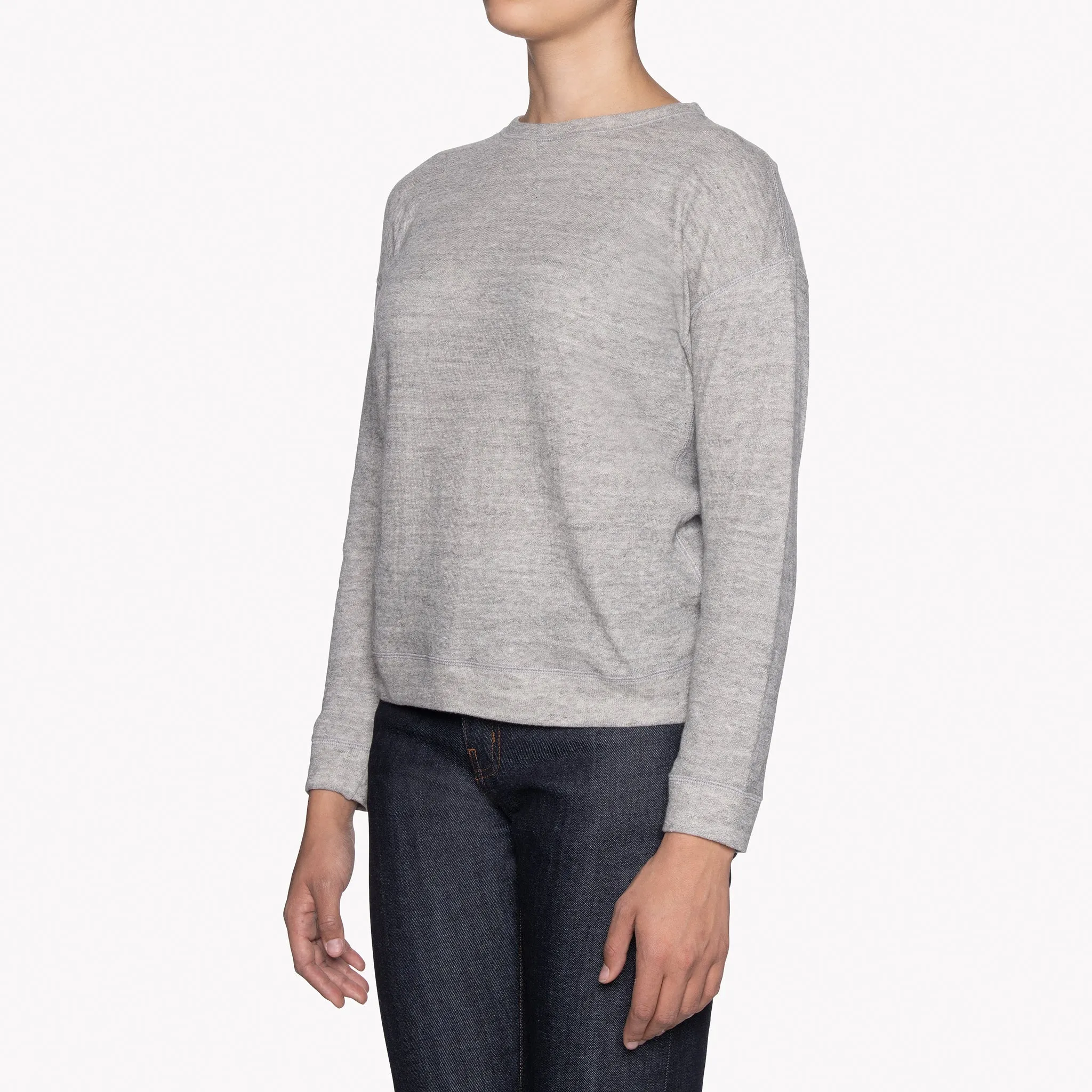 Layered Style Women's - Weekend Crew - Vintage Doubleface - Grey