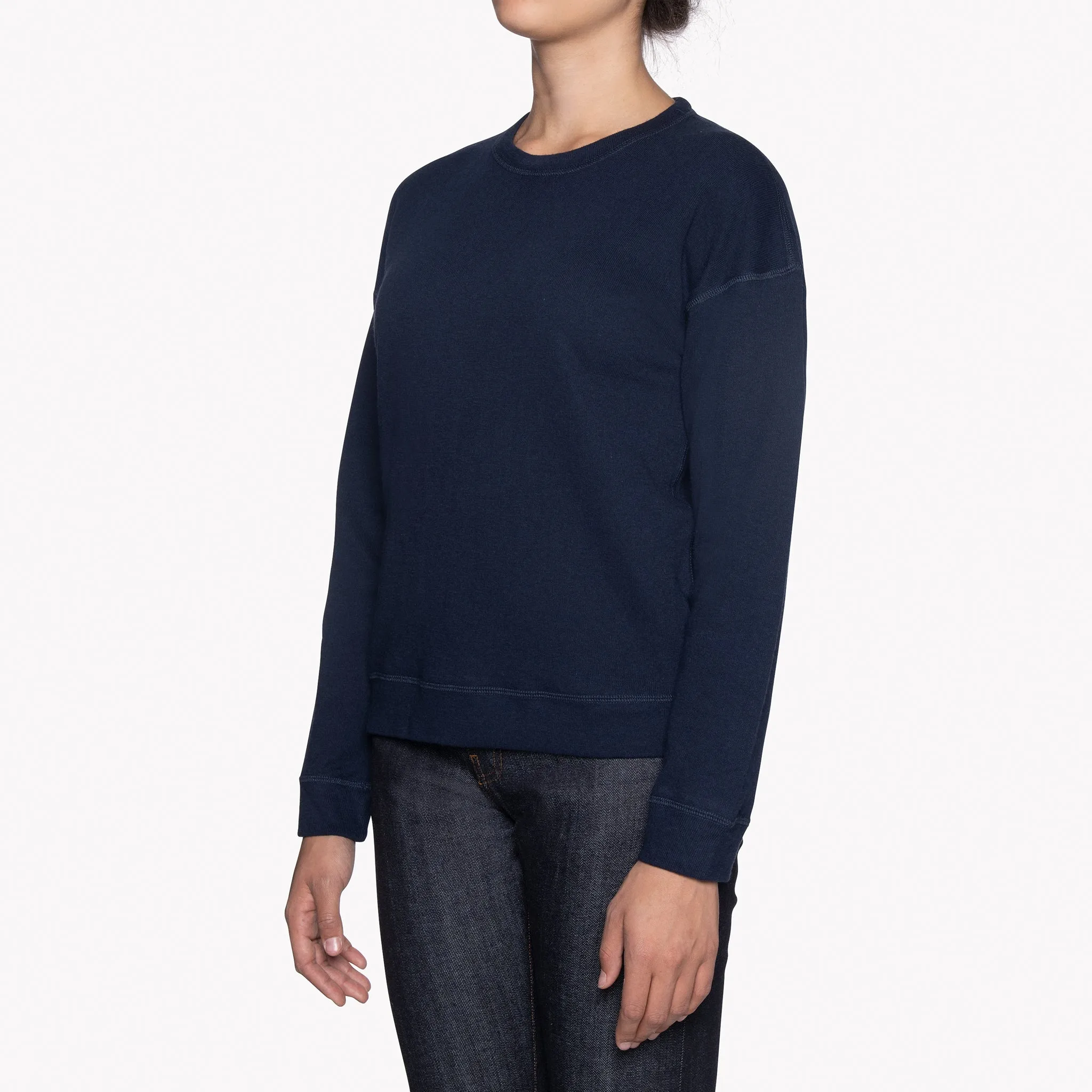 Women's Weekend Crew - Vintage Doubleface - Navy Fresh Active