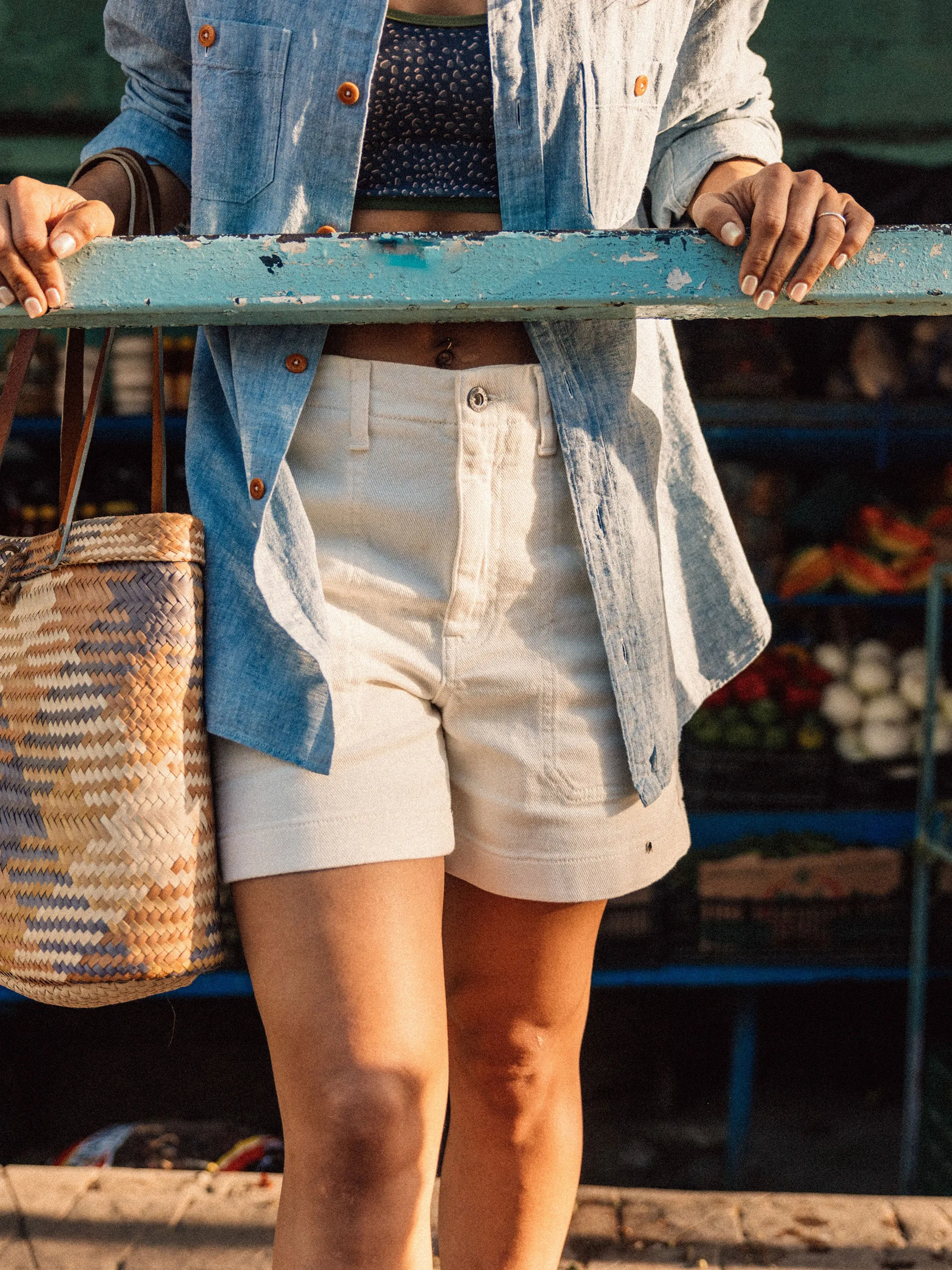 Women's Yarrel Canvas Short Recycled Elastic Trim