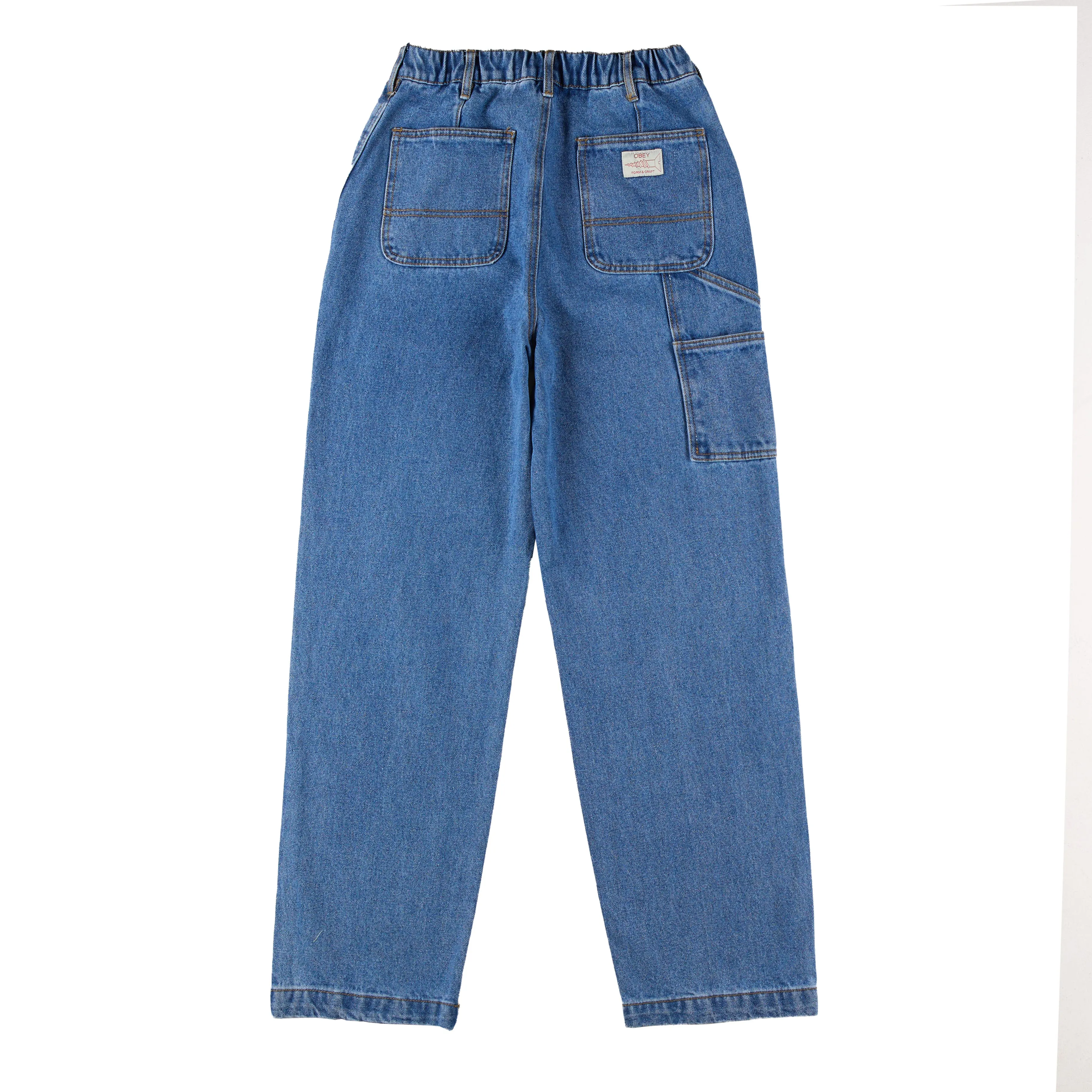 Obey Womens Sybil Carpenter Denim Light Indigo Clean Lines