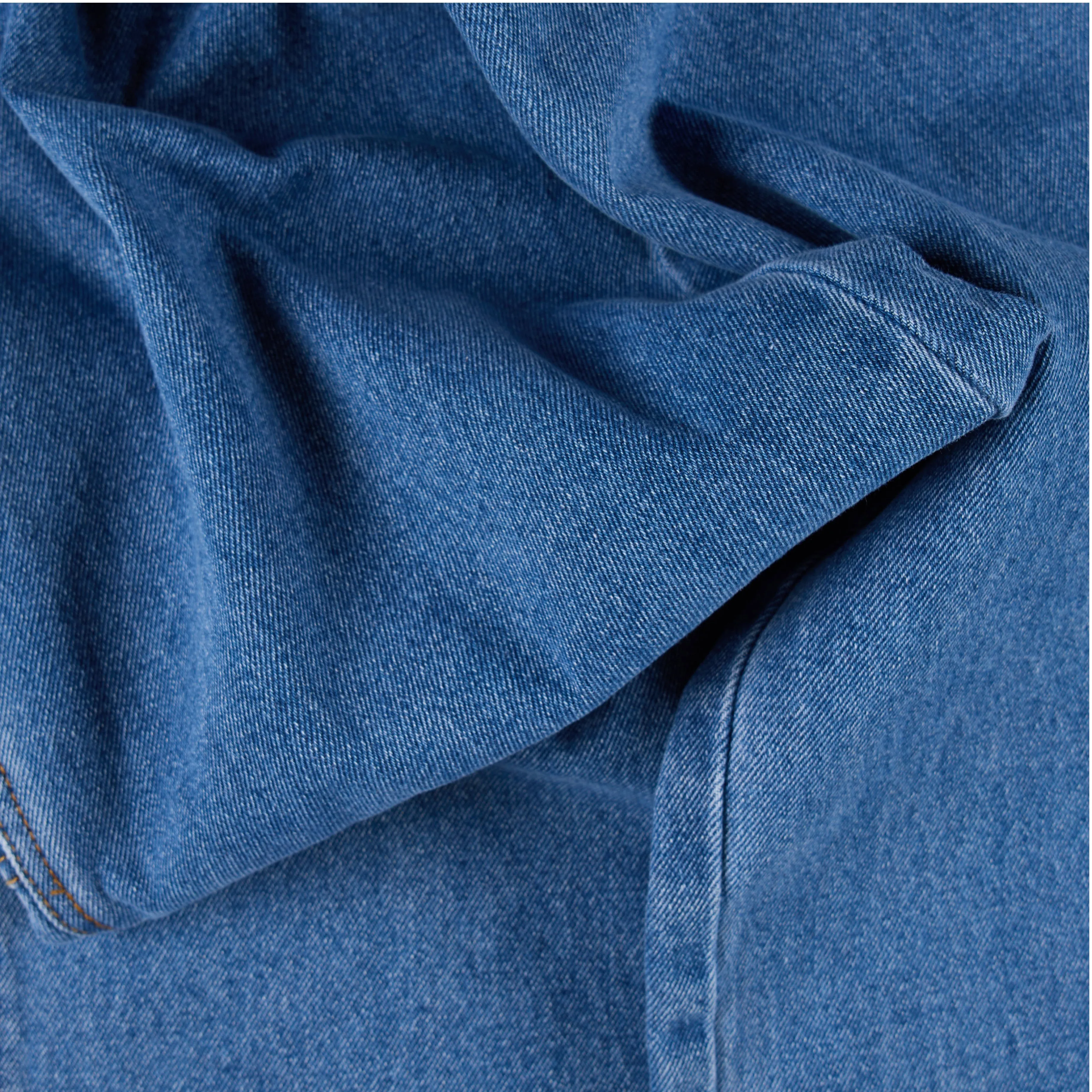 Obey Womens Sybil Carpenter Denim Light Indigo Modern Utility Bonded Seam Technology