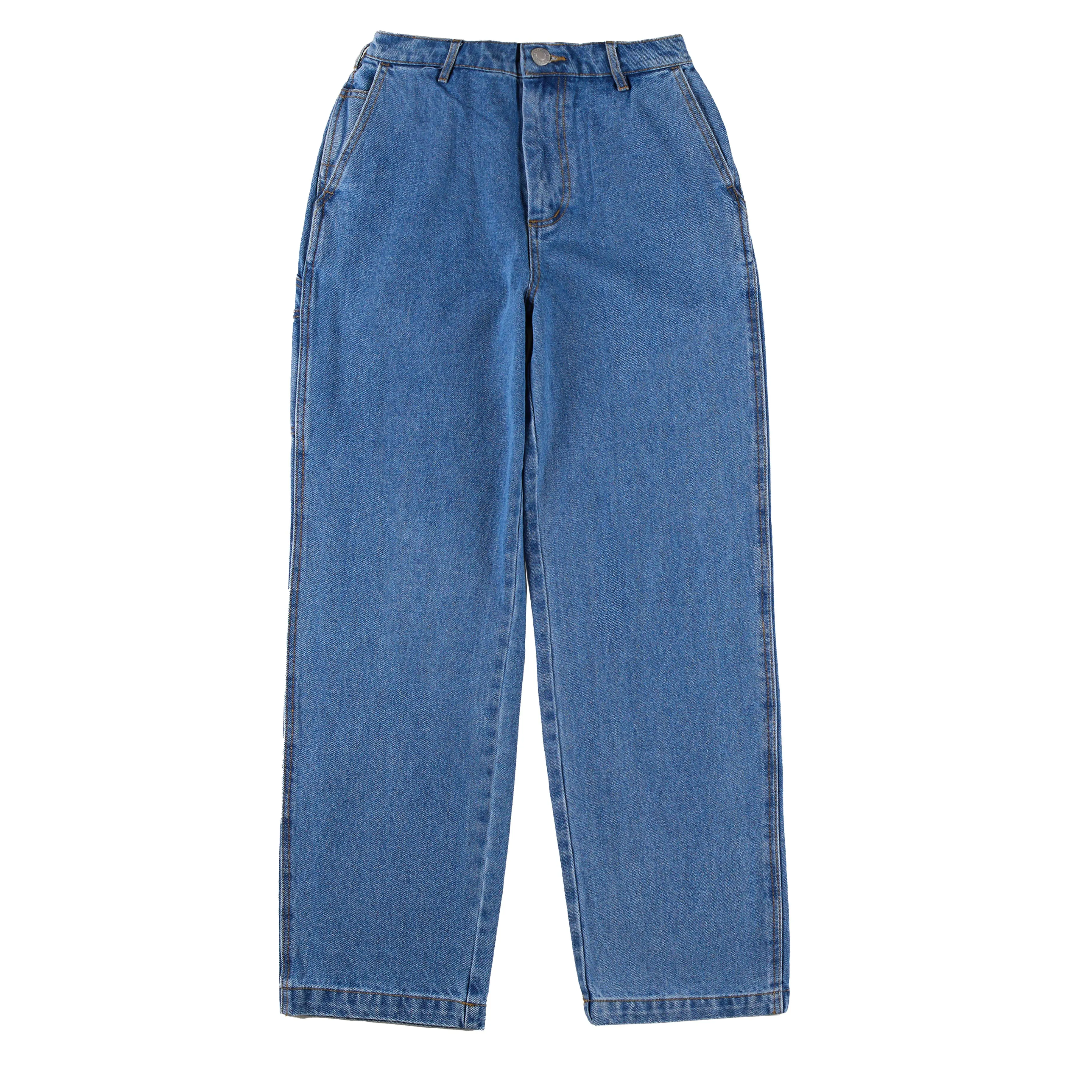 Obey Womens Sybil Carpenter Denim Light Indigo Polyester fabric